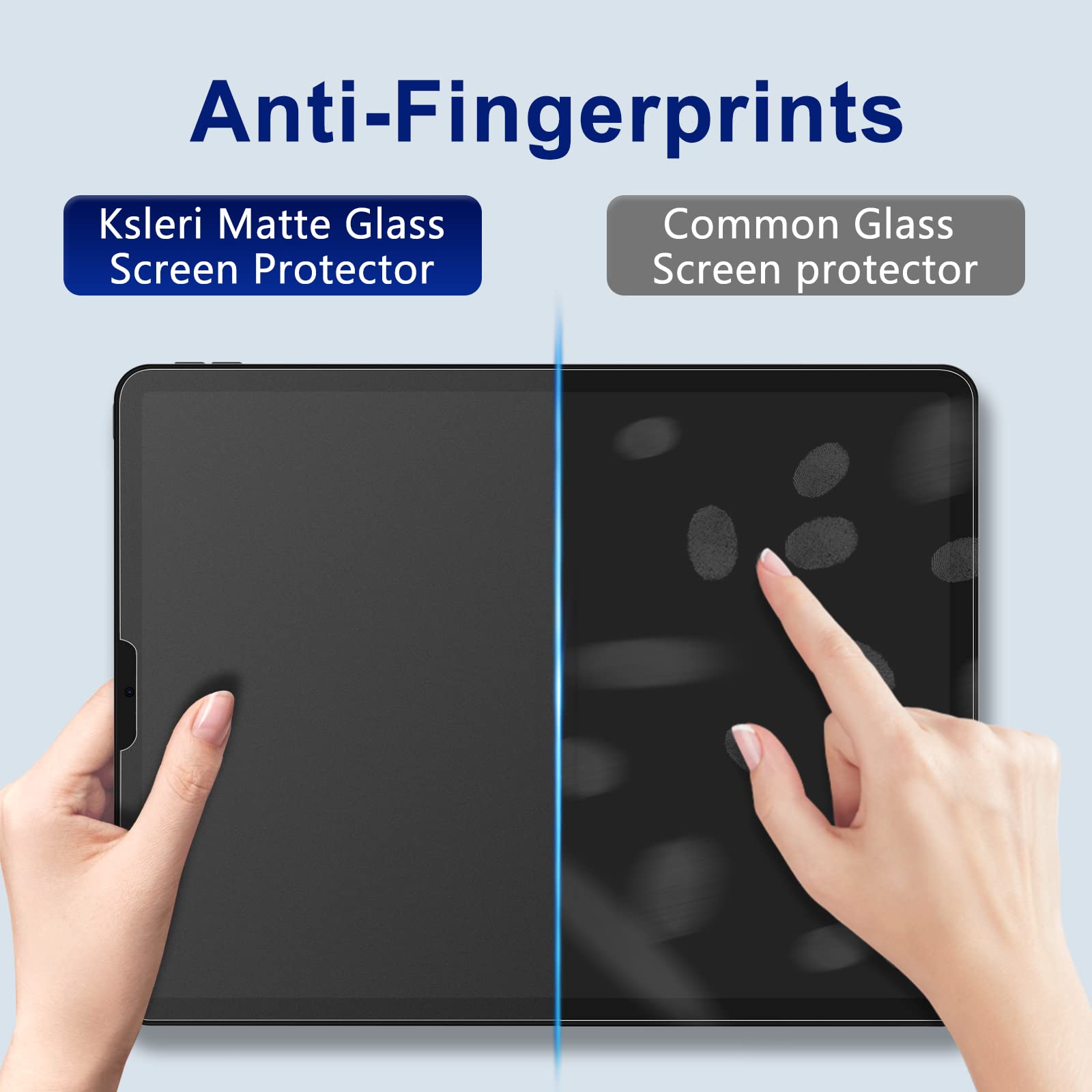 Ksleri 2 Pack Matte Glass Screen Protector For Ipad Pro 11 Inch(2022/2021/2020/2018) Ipad Air 5/4 Generation(10.9 Inch,2022/2020