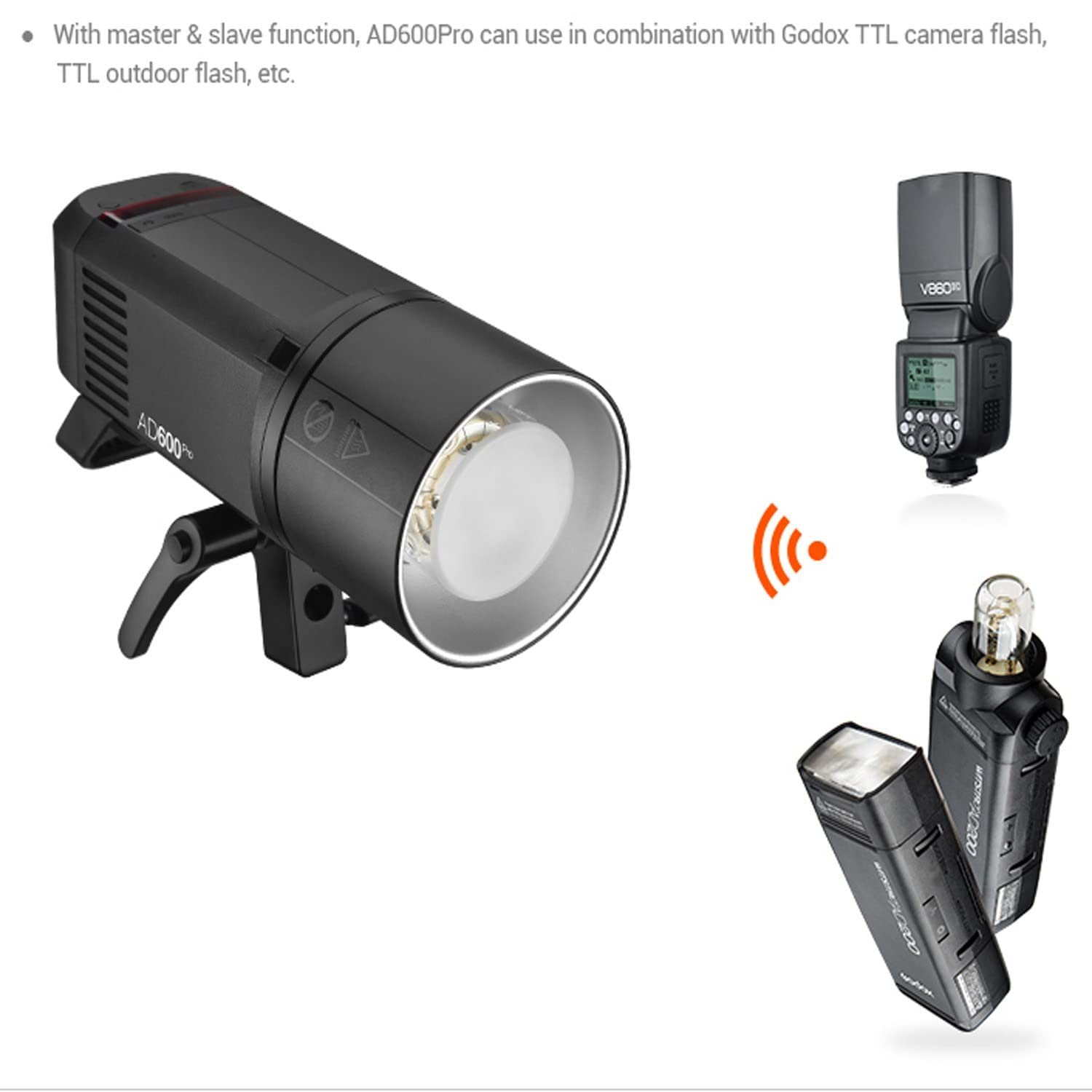 Godox Ad600 Pro Ad600Pro Godox Flash For Canon Nikon Sony Fujifilm Olympus Panasonic Camera,Built In Godox 2.4G Wireless X Syste