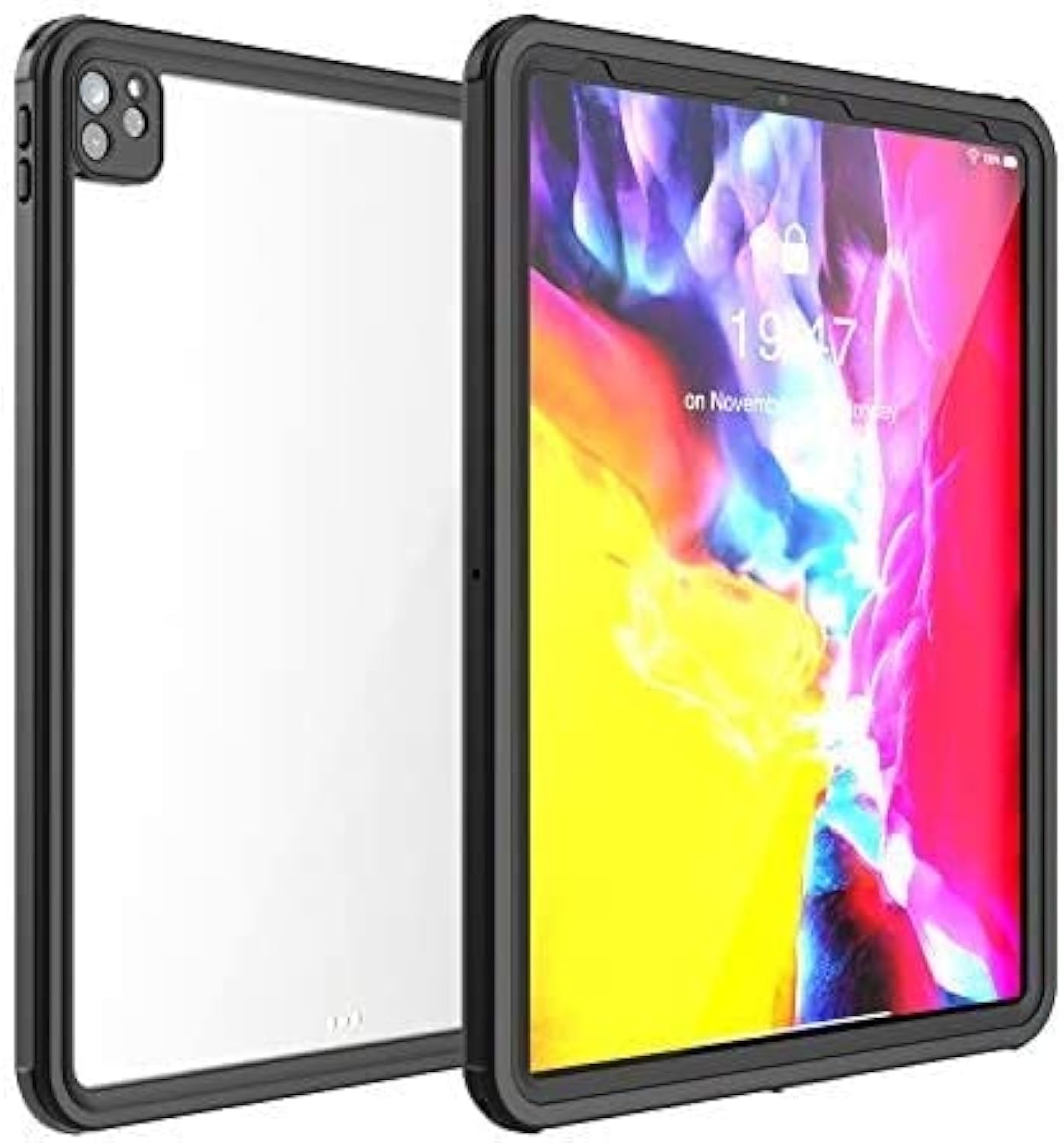 for New iPad Pro 12.9 2020 Waterproof Case,with Built-in Screen Protector Dustproof Submersible Full-Body Cover for 2020 iPad Pr