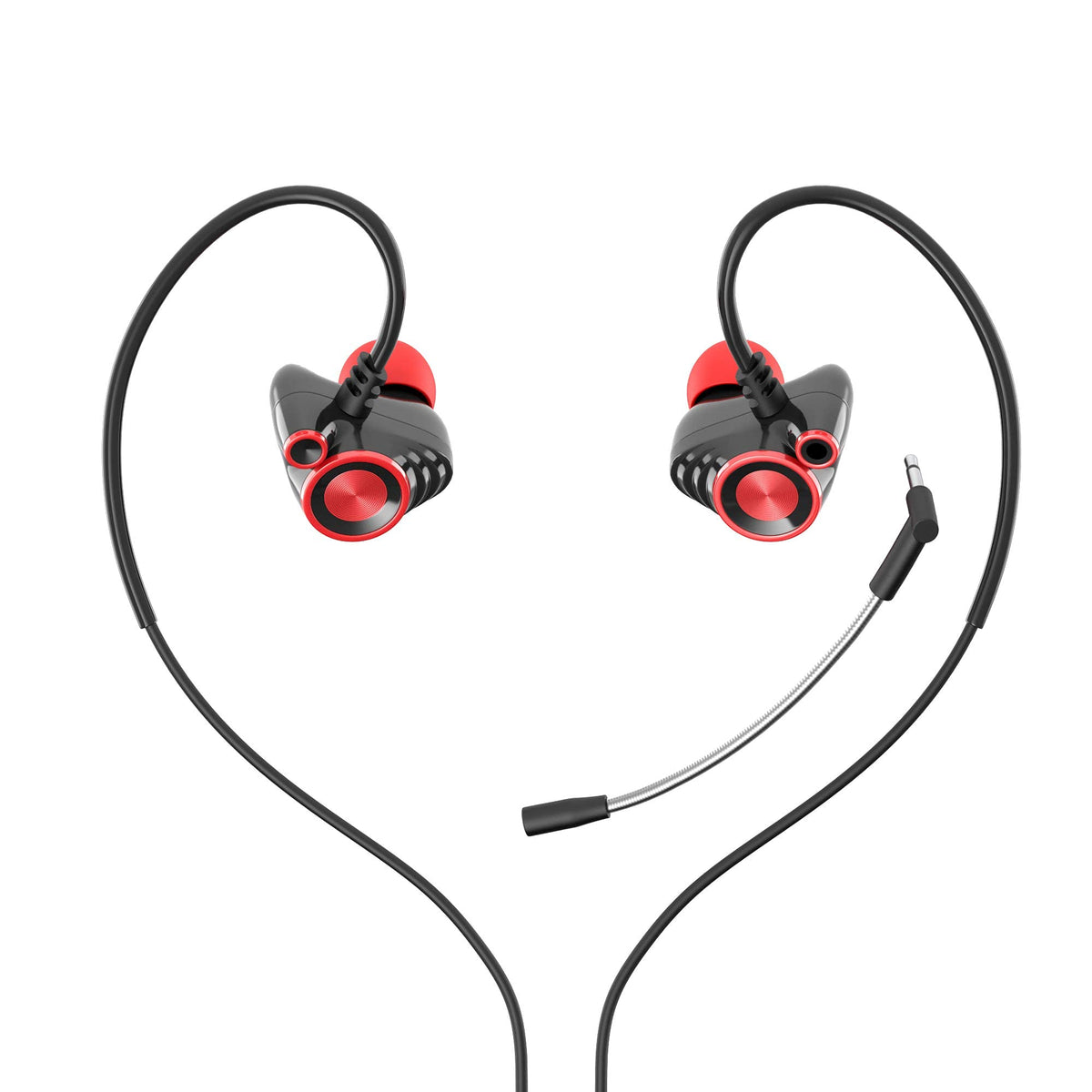 Hp Ps4 Gaming Earbuds In Ear Headphones With Mic, Stereo Bass Earphones With Detachable Dual Microphone And Volume Control For M
