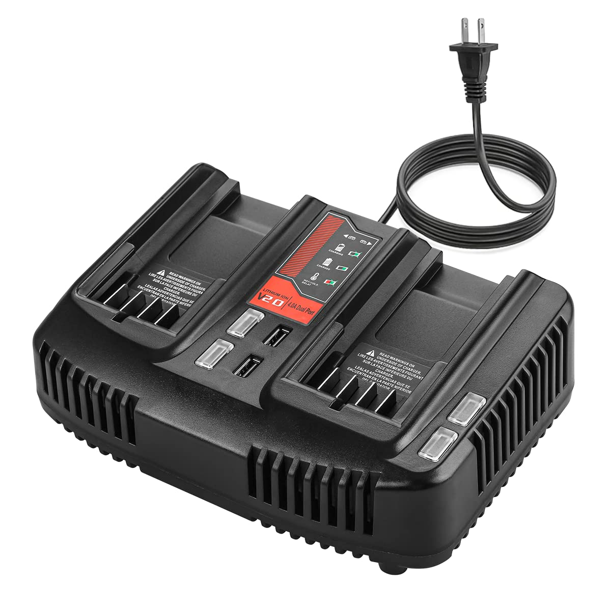 Dual Port 20V Fast Charger For Craftsman V20 Lithium Battery Charger Cmcb104 Cmcb204 Cmcb202 Cmcb201 Cmcb209 Cmcb205 Cmcb100 Cmc