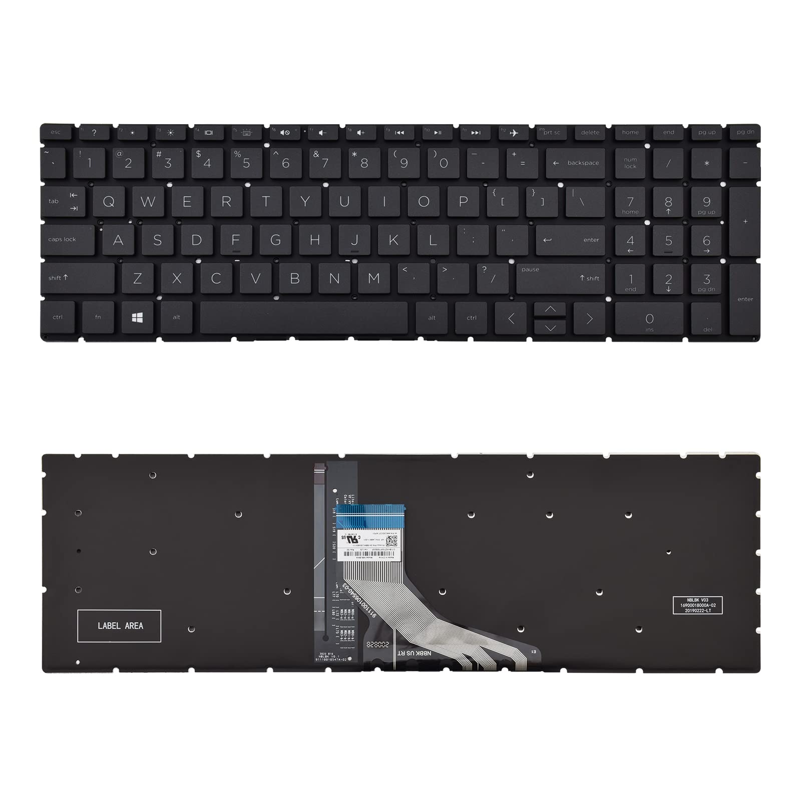 Sunmall Replacement Keyboard Compatible With Hp 250 G7 255 G7 15 Da 15 Db 15 Dk 15 Dr 15 Dw 15 Du 15S Du 15 Dy 15S Dy 15S Eq 15 