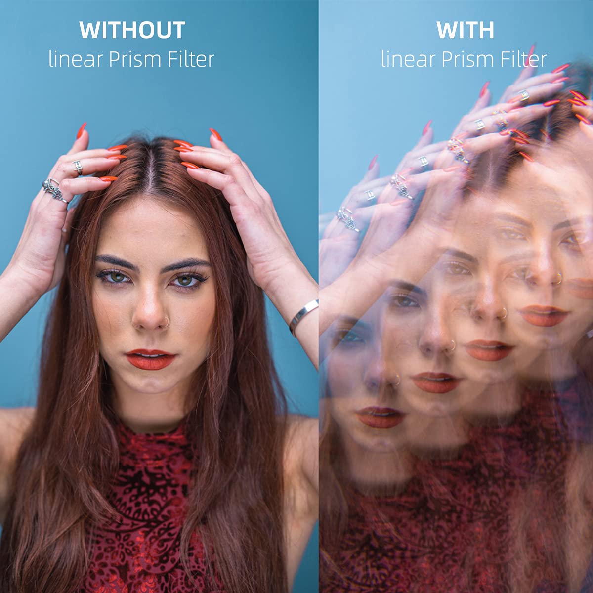 Kogjaers Fractal Photography Linear Filters 72Mm Camera Lens Effect Filters, Camera Accessories With Fractal Refraction And Vari