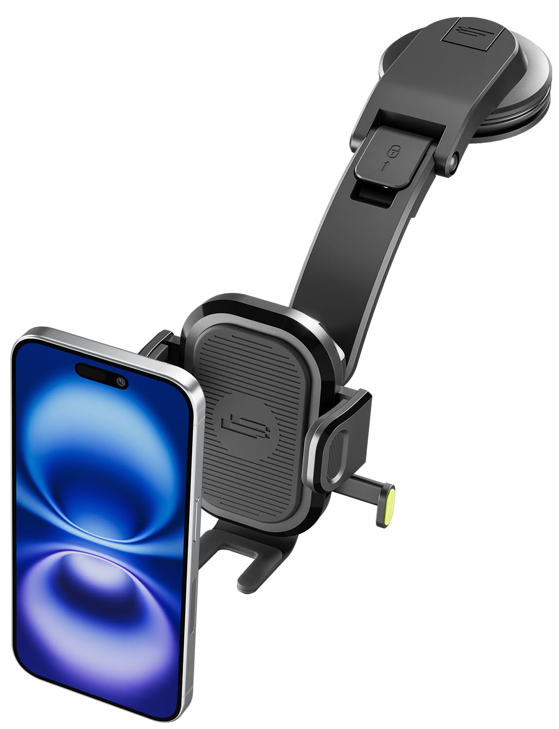 Bracketron Oneclick Dashboard Cell Phone Holder For Your Car,Universal Car Phone Mount With Suction Cup,360 Rotation Dash Mount 