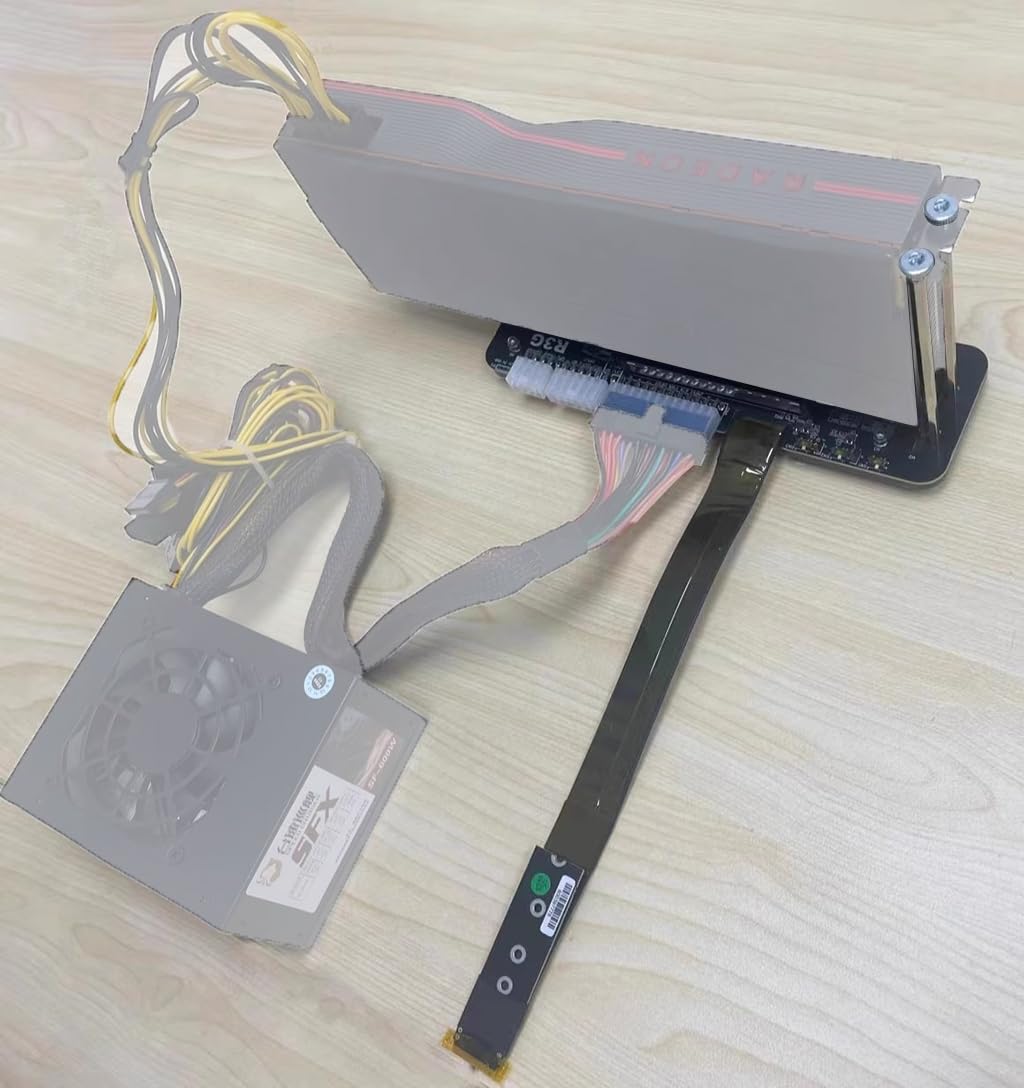 Jmt M.2 M Key Nvme External Graphics Card Stand Bracket 64Gbs Full Speed With Pcie 4.0 X4 Riser Cable R43Sg Upgraded For Graphic