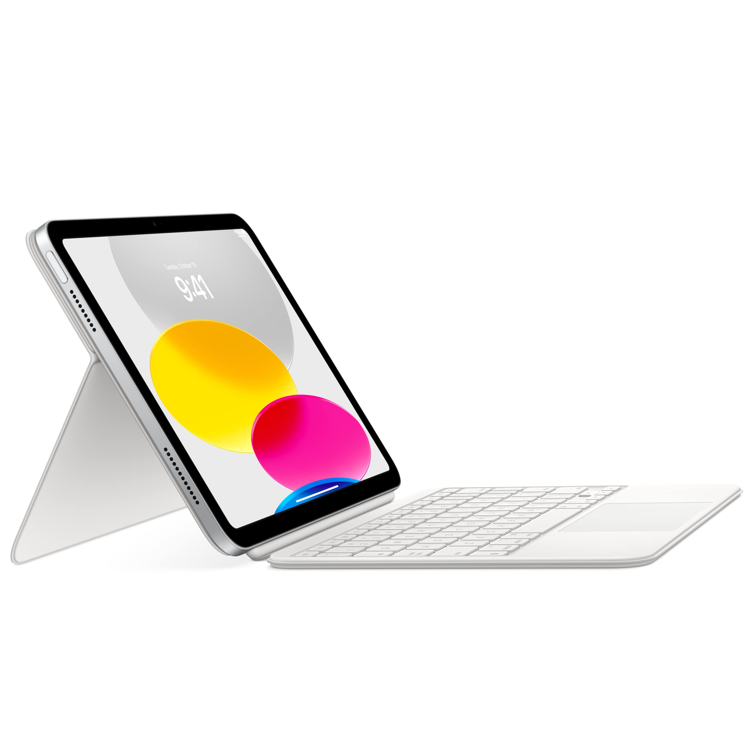 Apple Magic Keyboard Folio: iPad Keyboard and case for iPad (10th Generation), Detachable Two Piece Design That attaches magnetically, Built in trackpad, Danish � White