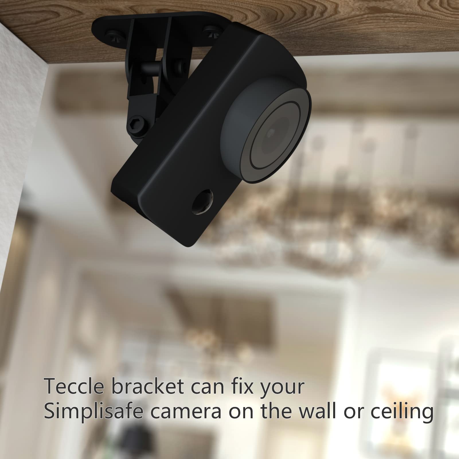 Teccle Pack Of 4 Upgrade Metal Wall Mount Compatible With Simplisafe Indoor Camera, Easy To Mount On Wall Or Ceiling