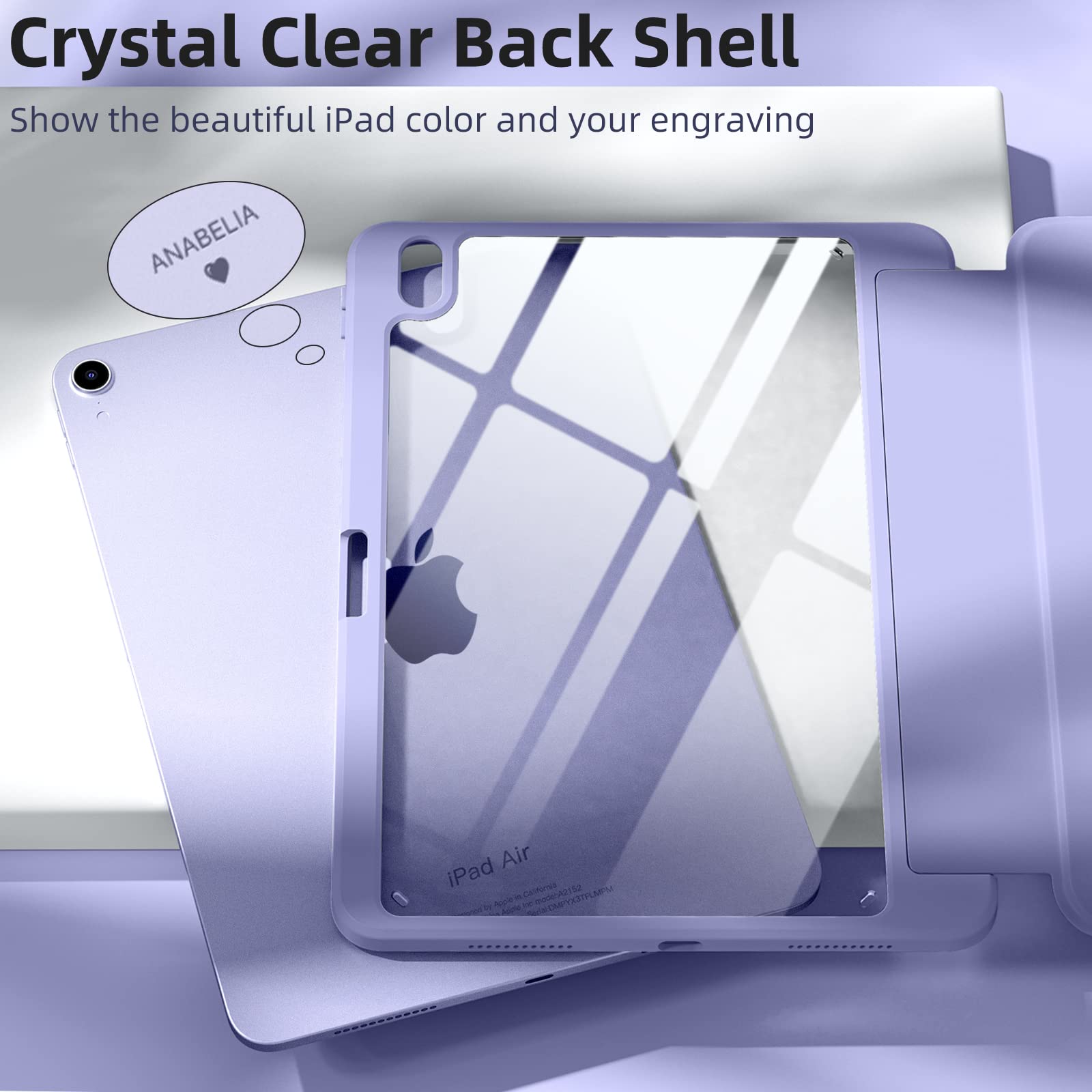 Wenlaty Case Compatible With Ipad Air 11 Inch Case (M2) 2024, Ipad Air 6Th/5Th/4Th Generation Case (2024/2022/2020) 11/10.9 Inch