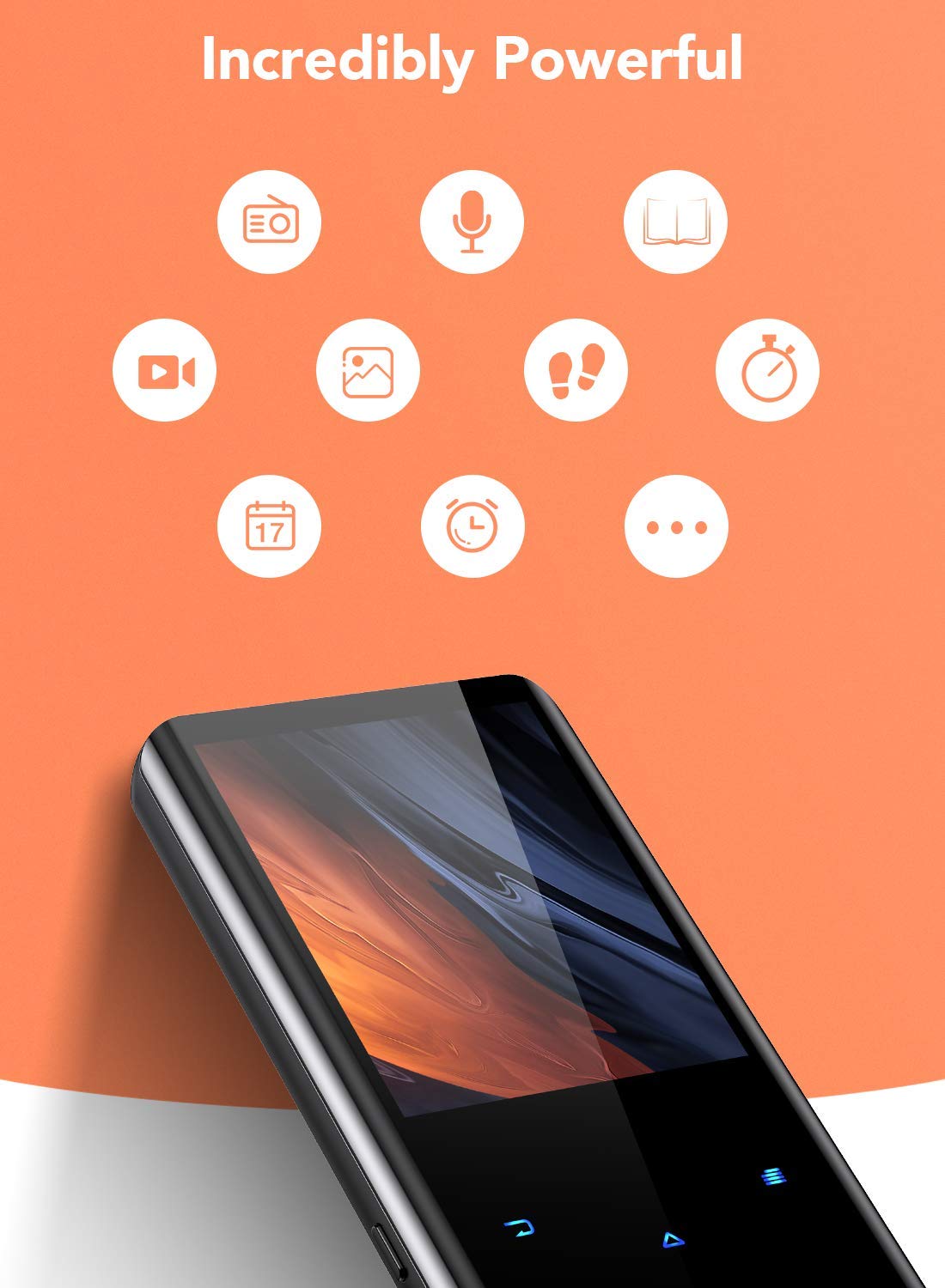 Agptek 32Gb Mp3 Player With Bluetooth 5.3, A19X 2.4'' Curved Screen Portable Music Player With Speaker Lossless Sound With Fm Ra