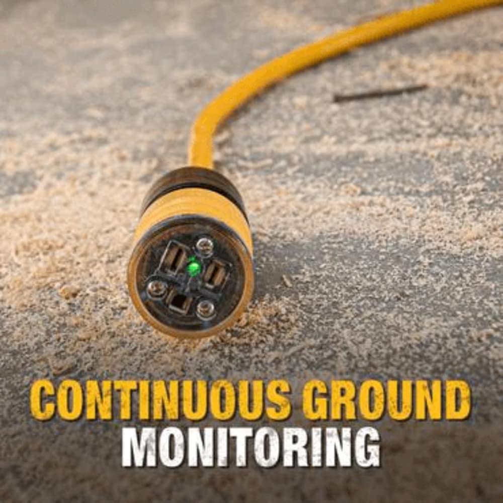 Dewalt 100 Foot Extension Cordlighted Click To Lock 10/3 Sjtw  Heavy Duty Outdoor, Waterproof, Weatherproof, Heat & Corrosion Re