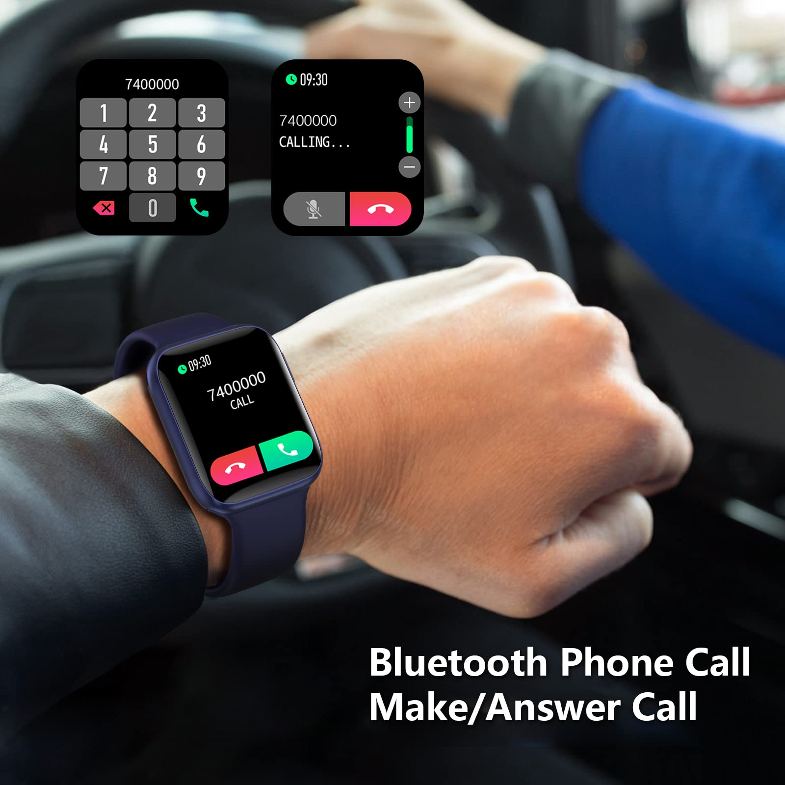 Bebinca Smart Watch, Fitness Tracker With Heart Rate Sleep Monitor, 1.7'' Touch Screen Smartwatch [Answer/Make Call] Ai Voice, W