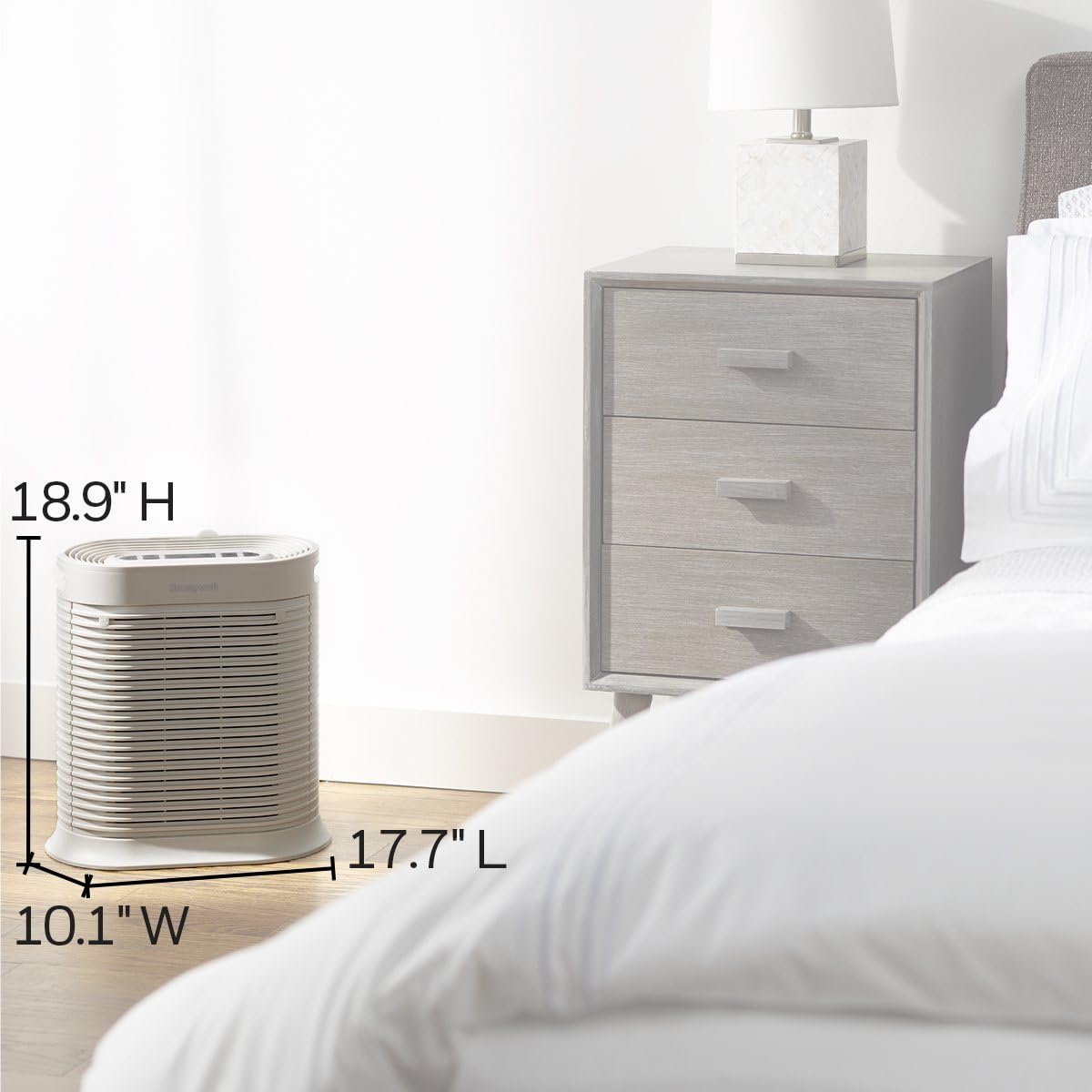 Honeywell Hpa204 Hepa Air Purifier For Large Rooms - Microscopic Airborne Allergen+ Reducer, Cleans Up To 1500 Sq Ft In 1 Hour -