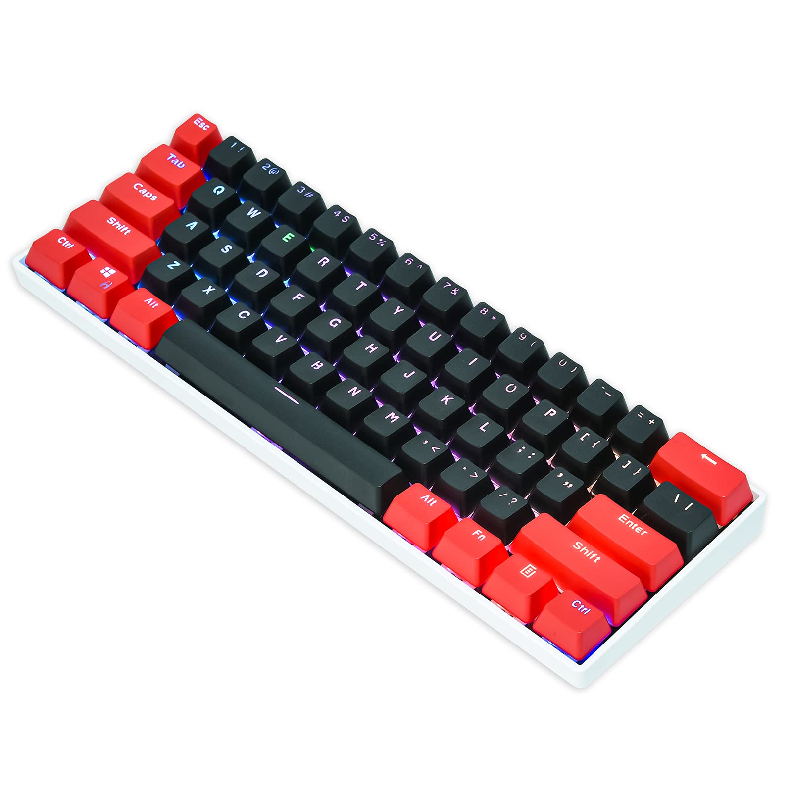 Fogruaden Pbt Keycaps Red And Black Keycaps 60 Percent, Oem Profile Custom Keycaps Set, Suitable For Cherry Mx Switch Mechanical