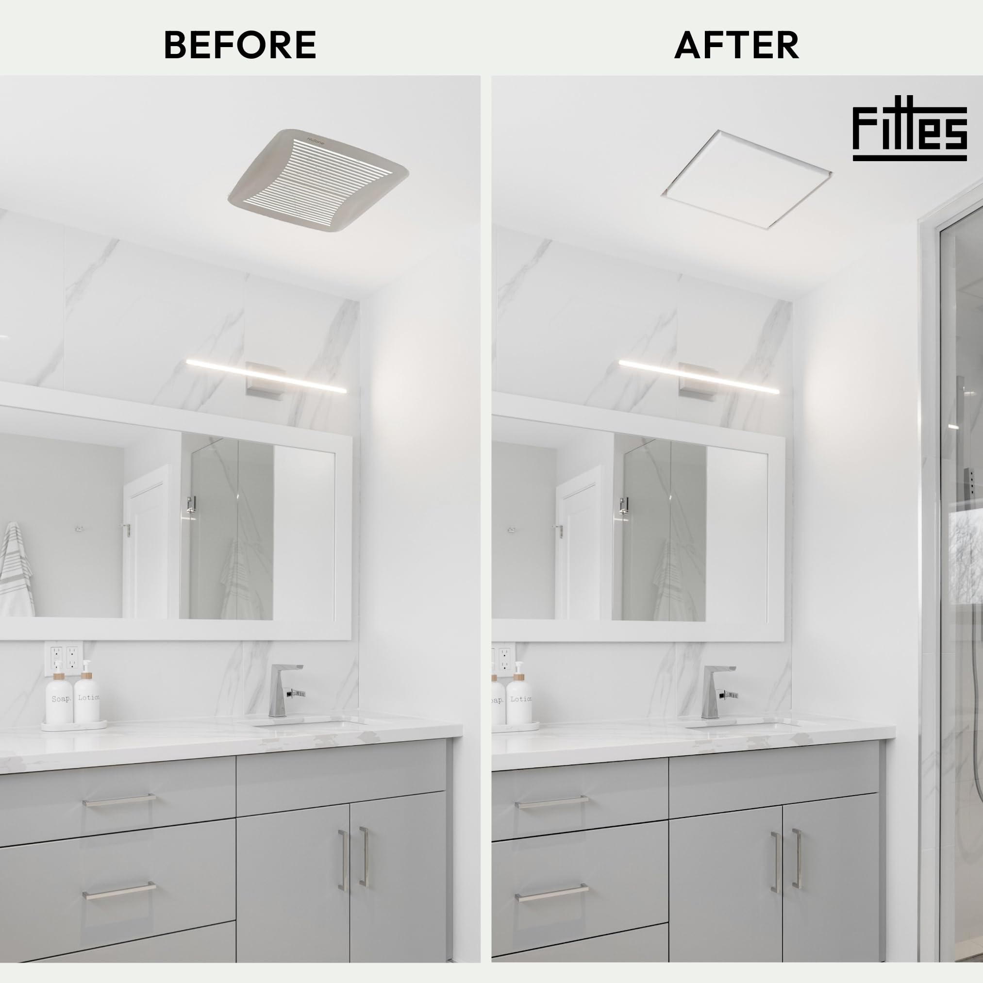 Fittes Flush Exhaust Mount [Luxe]   14''X14''   Satin White