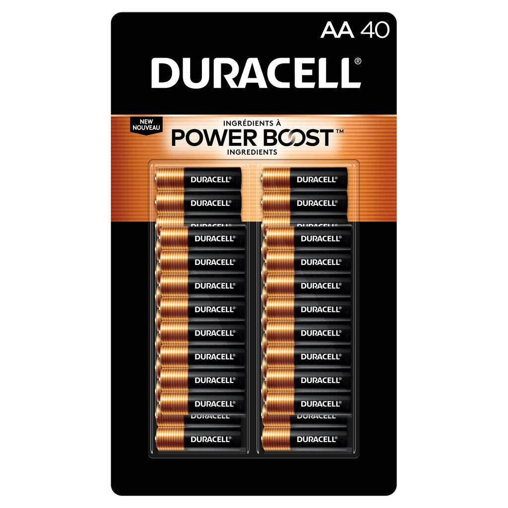 Duracell Coppertop Alkaline Aa Batteries, 40 Count, Brown