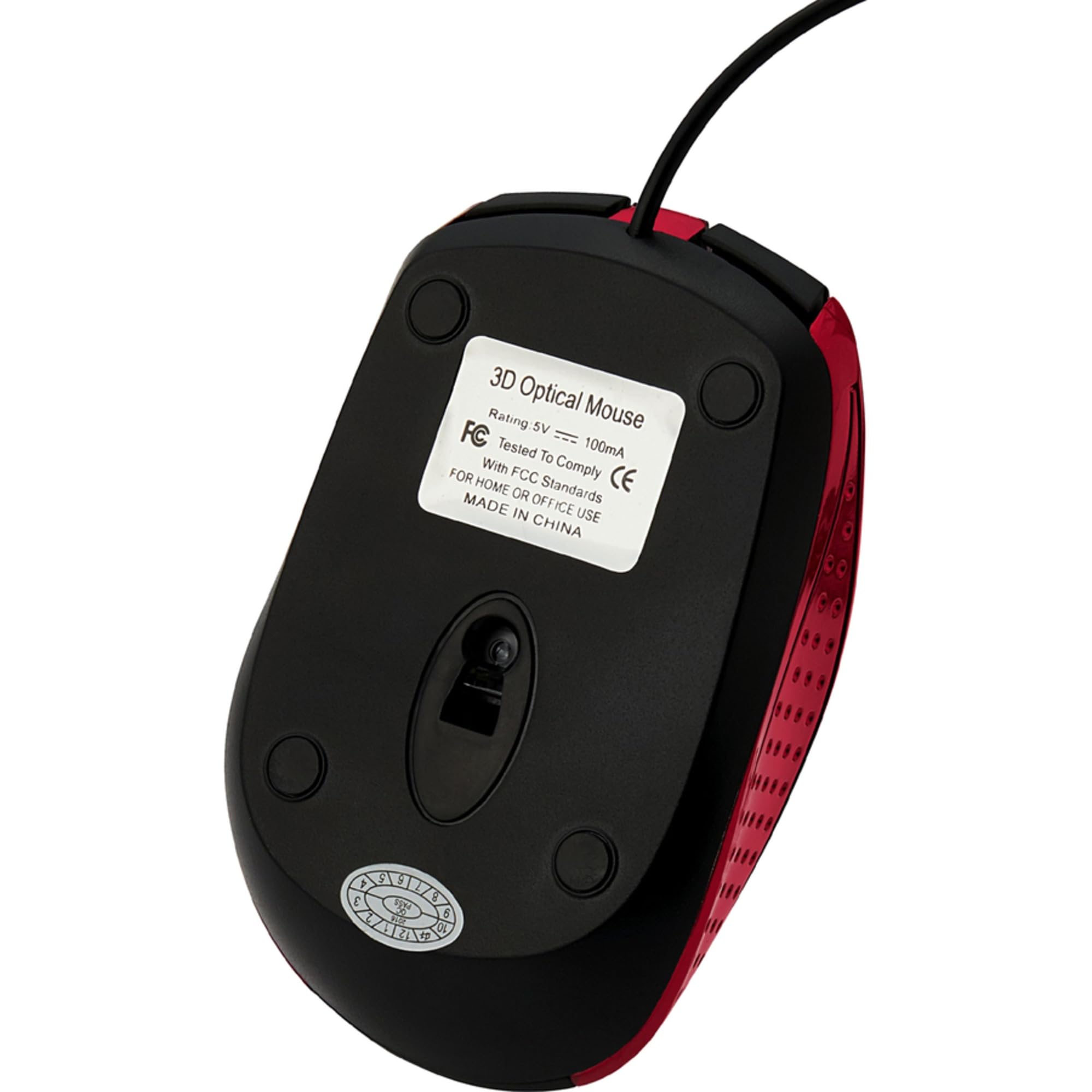 Verbatim Wired Usb Computer Mouse   Corded Usb Mouse For Laptops And Pcs   Right Or Left Hand Use, Red 99742, 1.4'' X 2.4'' X 3.