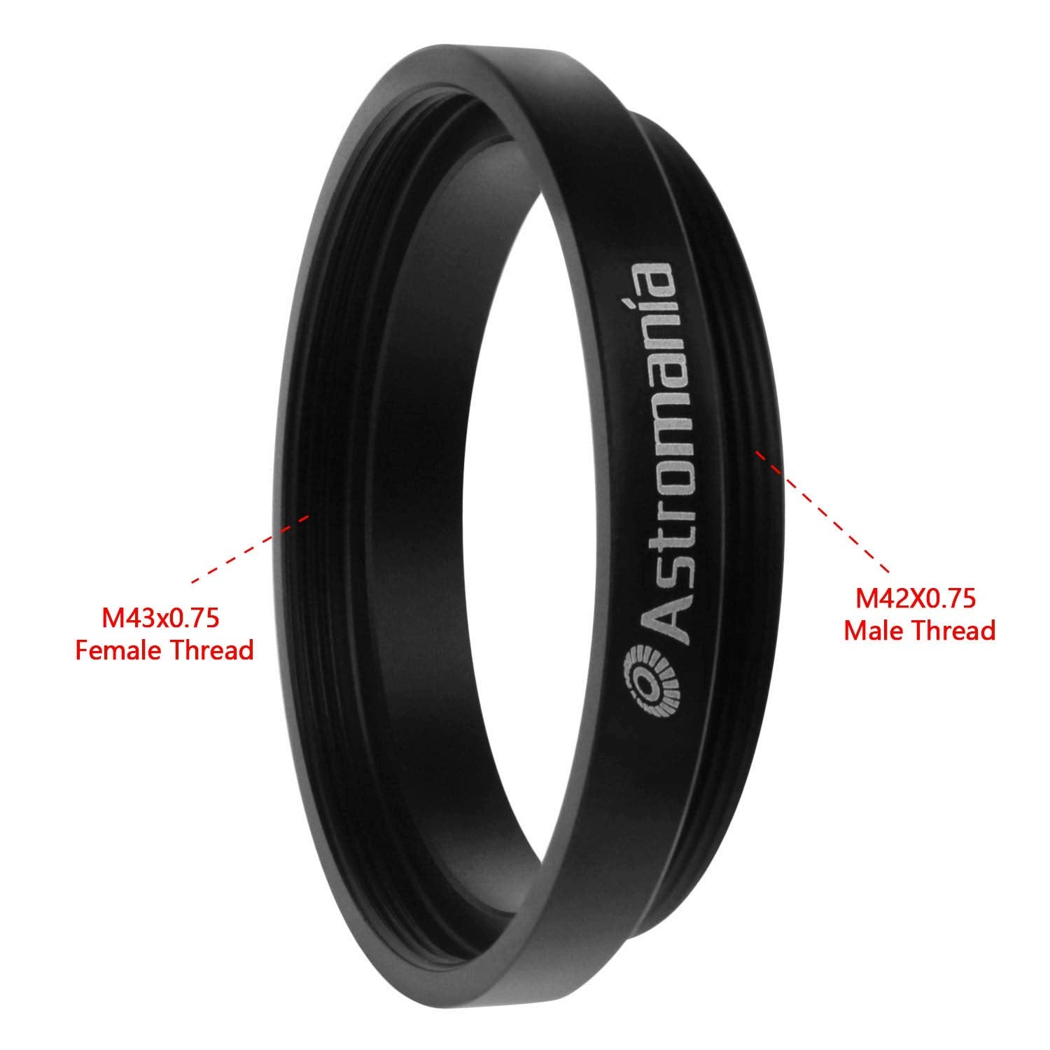 Astromania M43X0.75 Female To M42X0.75 T / T2 Male Thread Telescope Adapter   The Camera Adapter For Astromania 1.25''/2'' 70 De