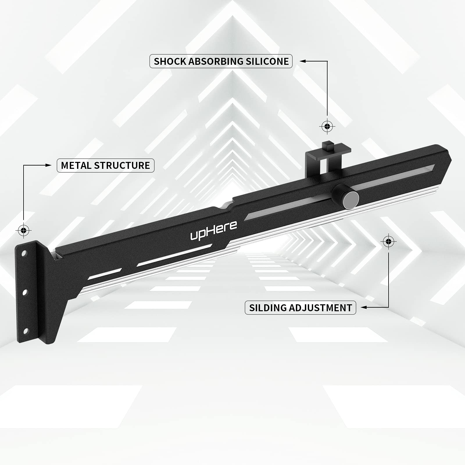 Uphere Black&White Graphics Card Gpu Brace Support Video Card Sag Holder/Holster Bracket,Adjustable Length And Height Support,G2