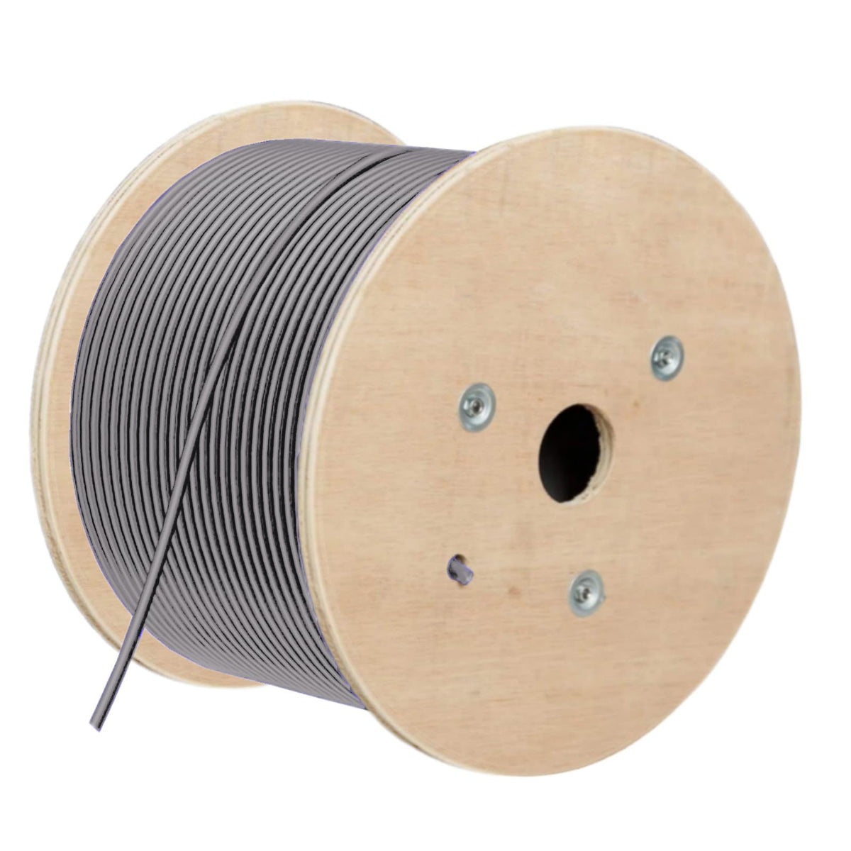 Lekvkm Cat8 Bulk Ethernet Cable 650Ft Round S/Ftp Outdoor&Indoor Heavy Duty High Speed Cat8 Lan Network Cable 40Gbps 2000Mhz Gre