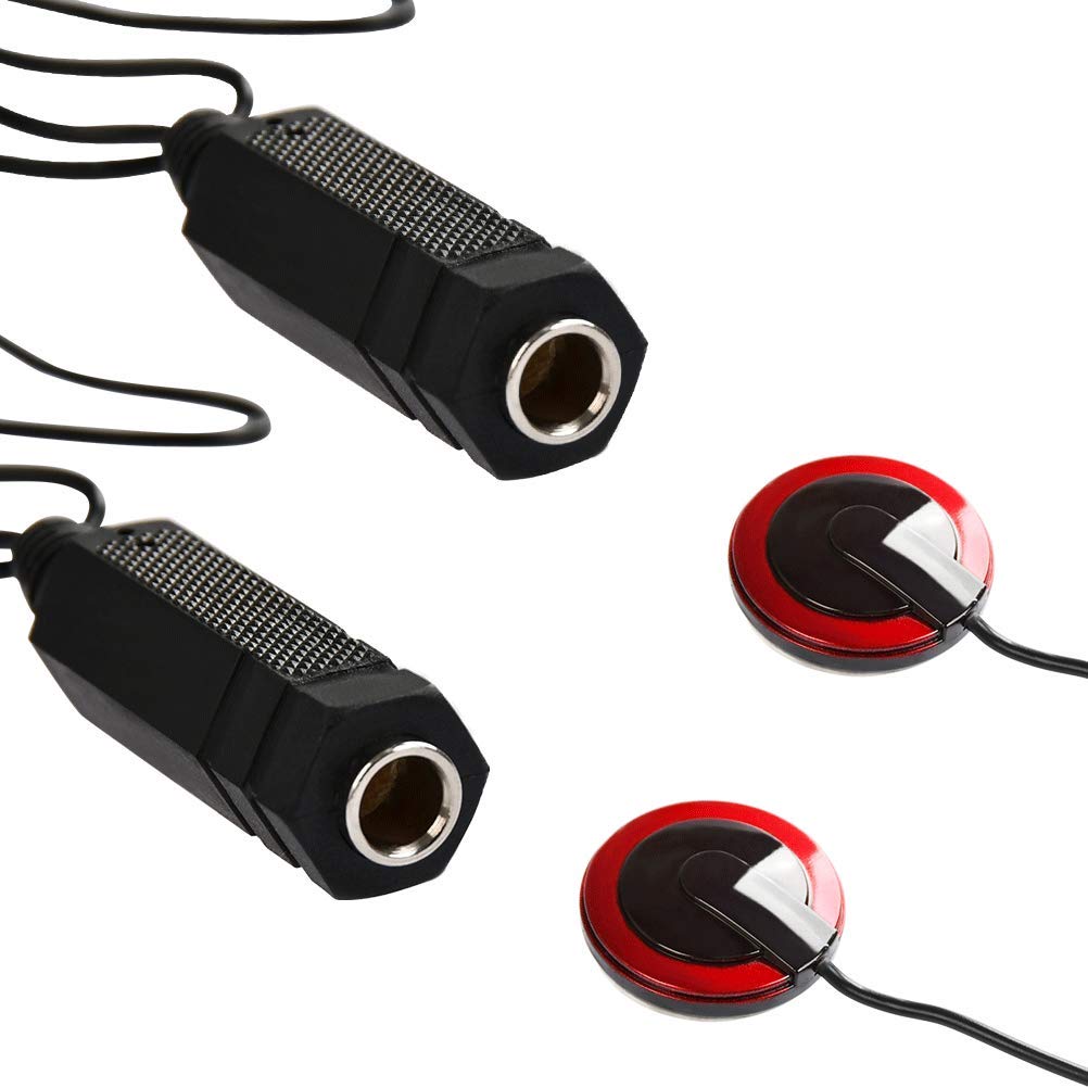 Timesetl 5 Pcs Piezo Contact Microphone Pickups Self Adhesive Instrument Pickups For Guitar, Violin, Viola, Cello, Banjo, Ukulel