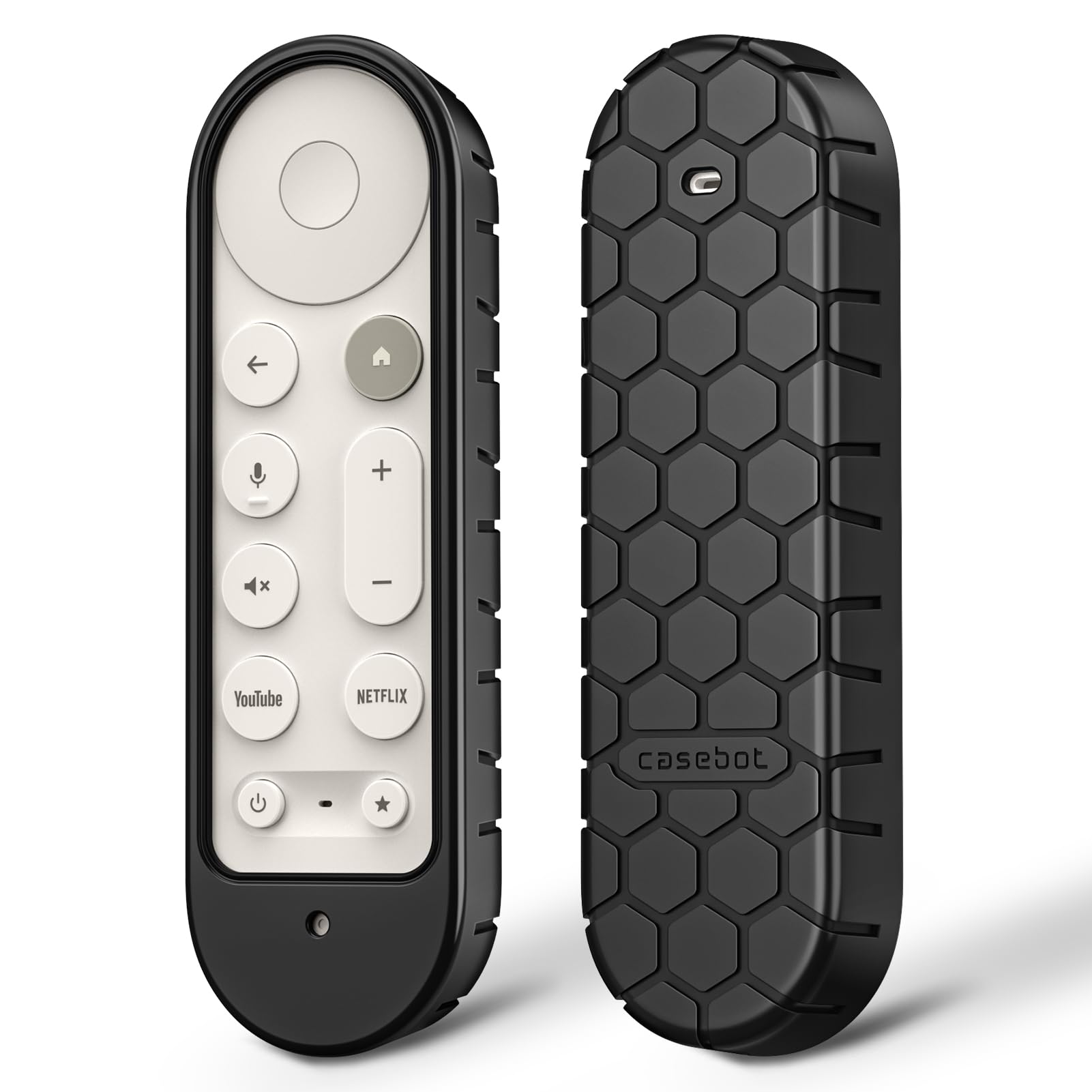 Fintie Protective Case for Google TV Streamer (4K) Voice Search Remote 2024 - Honey Comb Lightweight Anti-Slip Shockproof Silico