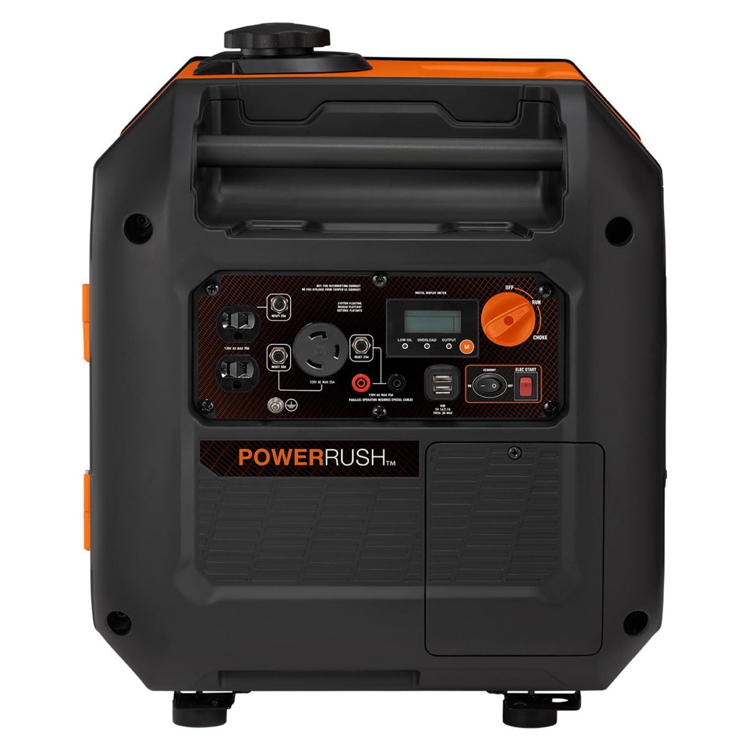 Generac 3,500-Watt Gas-Powered Portable Inverter Generator - Electric Start - Lightweight Enclosure Design For Ultra-Quiet Perfo