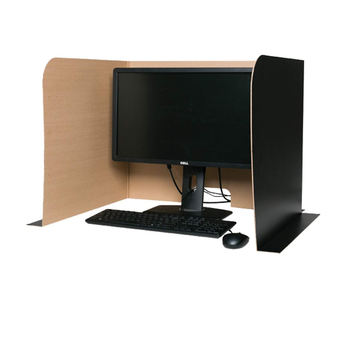 Flipside Products 70'' X 23'' Black Desktop Privacy Screen, Large ...