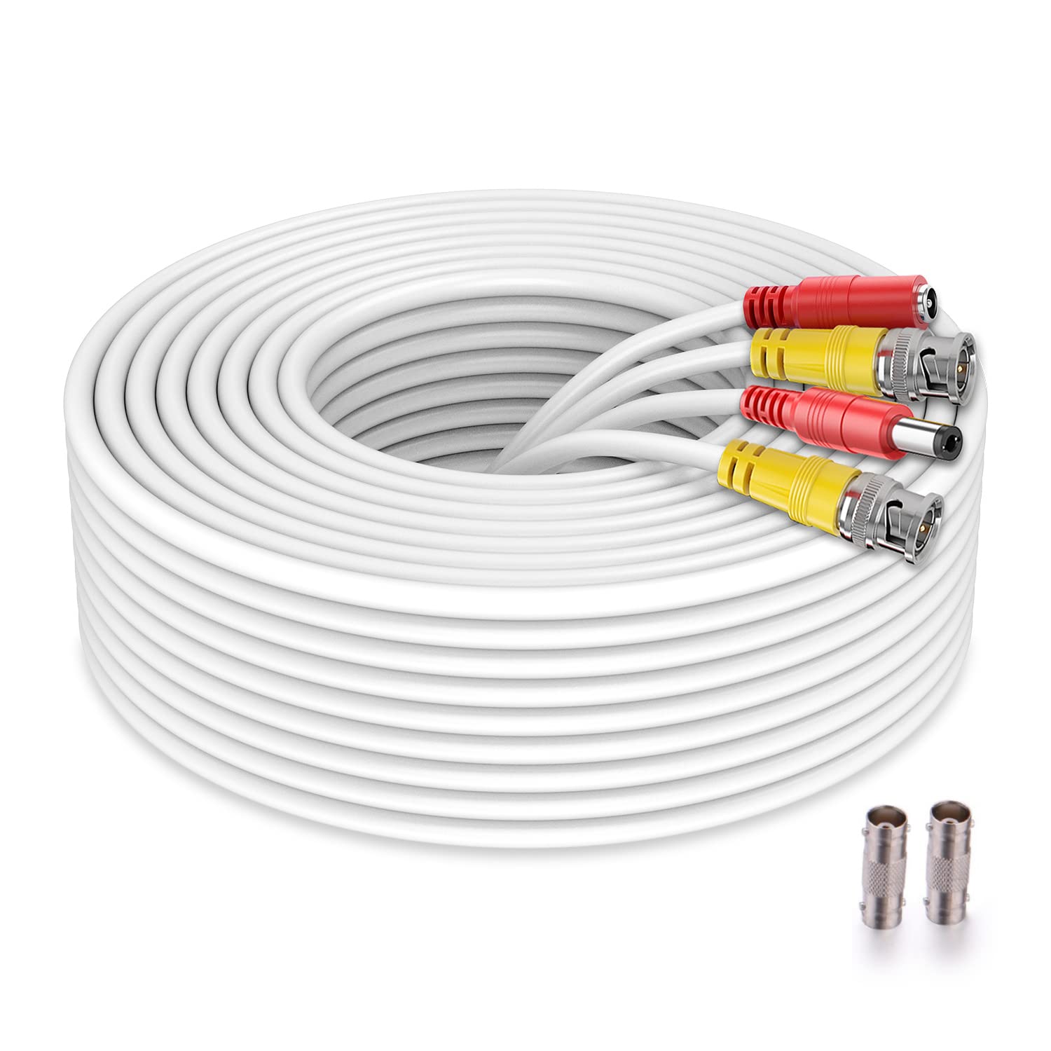 Bnc Cable 200Ft All In One Siamese Bnc Video And Power Security Camera Cable Bnc Extension Wire Cord With 2 Female Connectors Fo