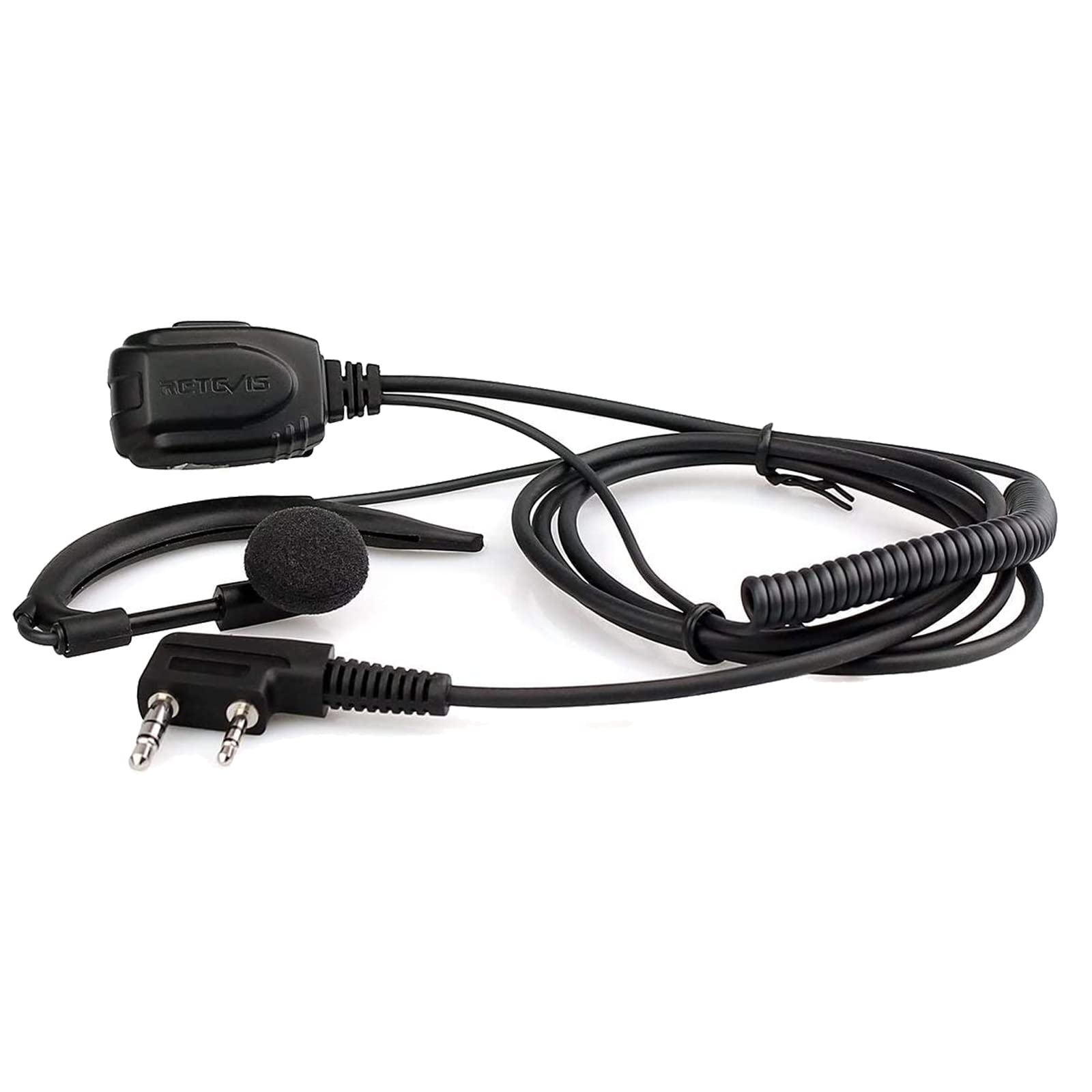 Retevis Length Adjustable Walkie Talkie Earpiece With Mic, G Type, For Rt22 Rt68 Rt21 H 777 Rt22S Rb29 Rb45, Compatible With Baofeng 888S Uv 5R Samcom Walkie Talkie,Two Way Radio Headset(10 Pack)