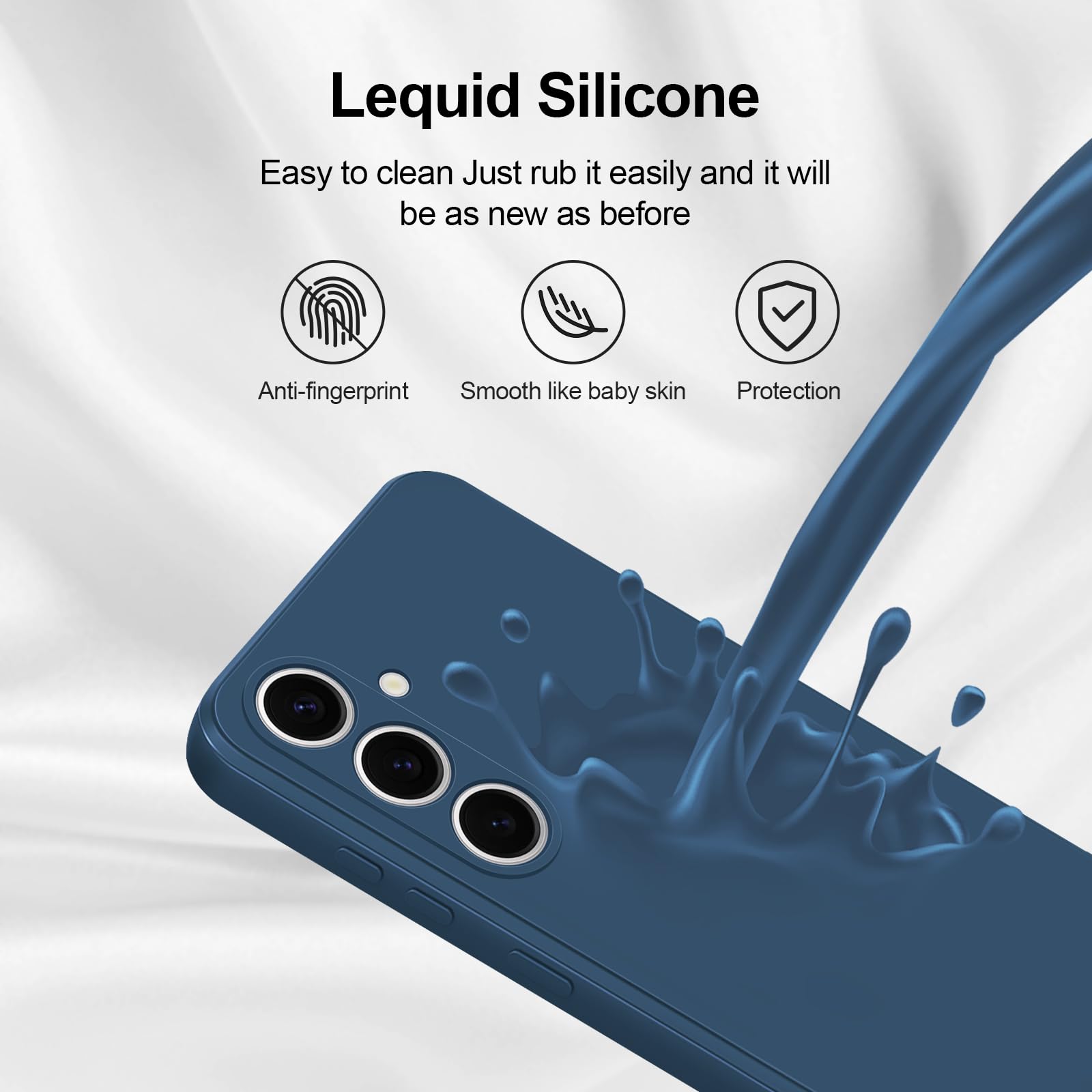 Giiyoon Silicone Case Compatible With Samsung Galaxy S24, Full Body Silky Soft Touch Phone Case With Camera Protection, Shockpro