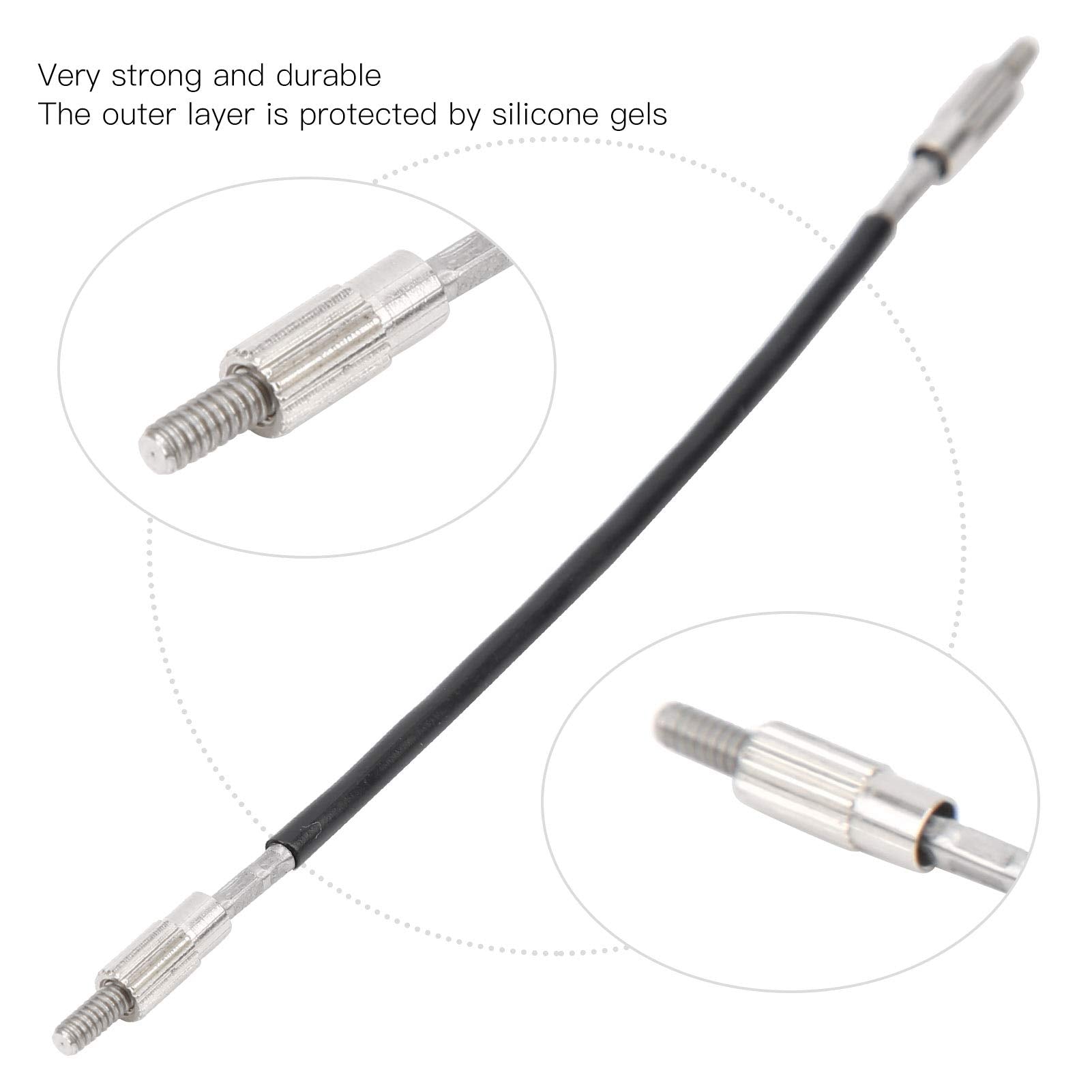 10Pcs Violin Tailgut Tail Gut Made Of Steel Violin Tailpiece Non Slip Wire Tailcord Replacement Accessories