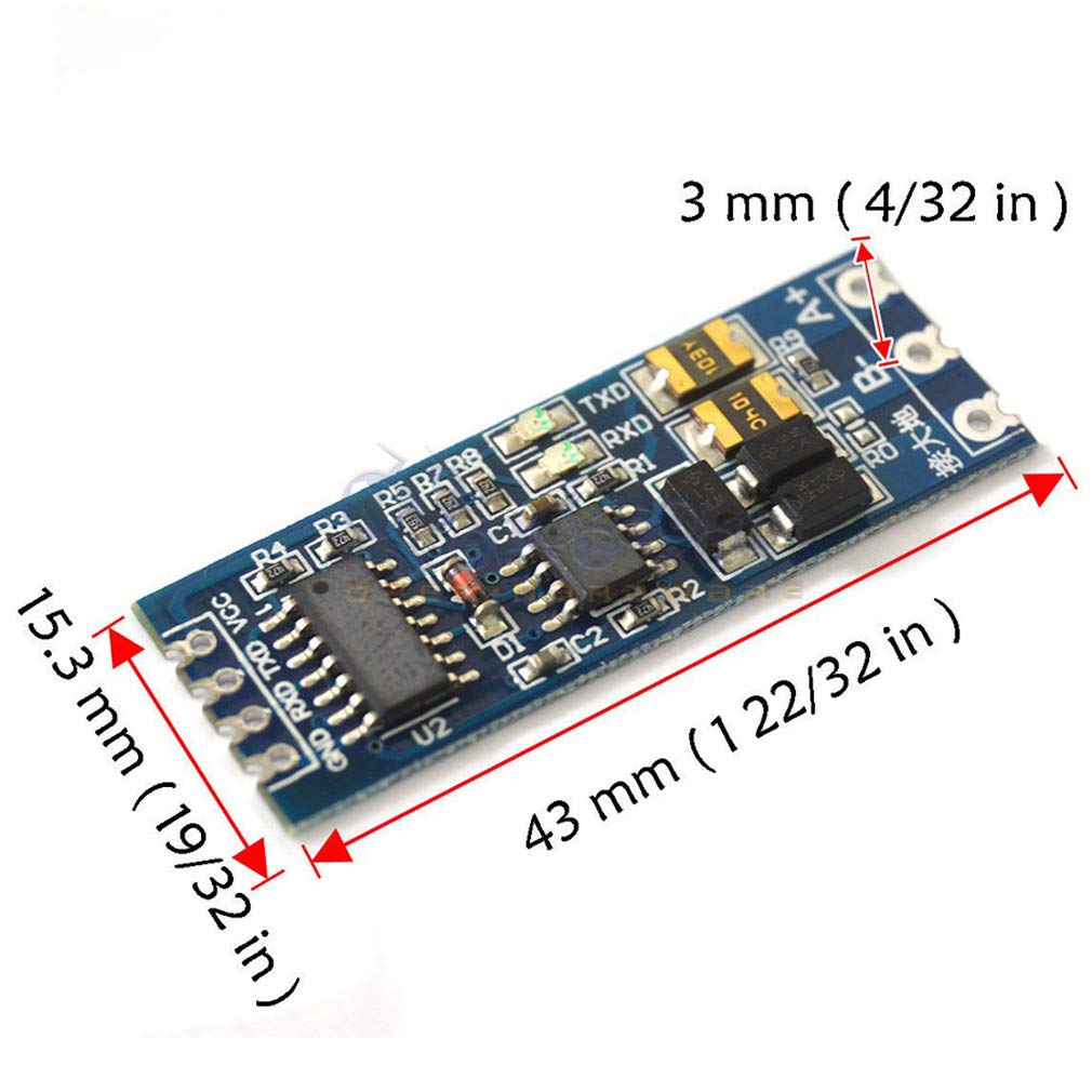 Hiletgo 5Pcs Ttl To Rs485 485 To Serial Uart Level Reciprocal Hardware Automatic Flow Control Uart To Rs485 Converter Rs485 To T