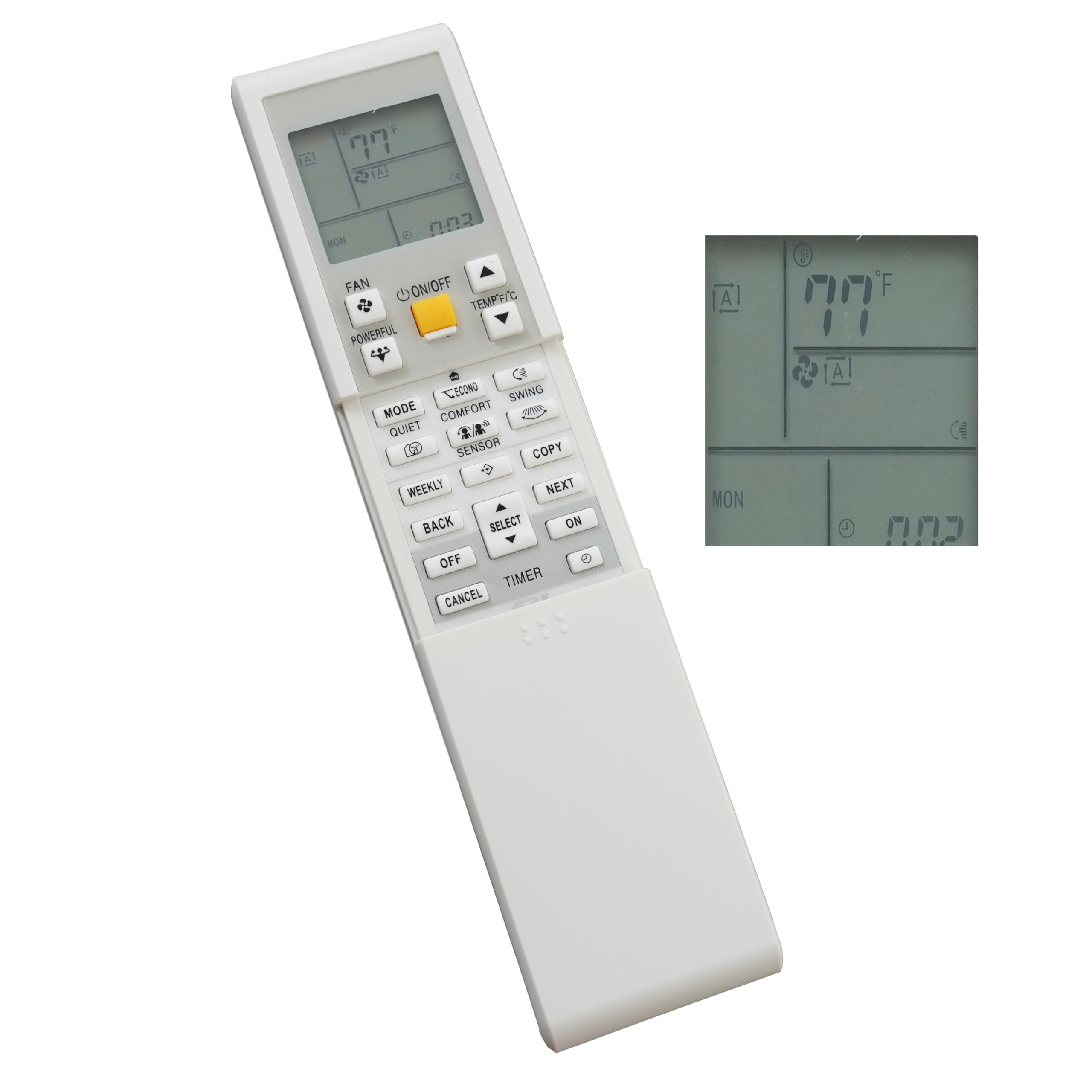 Universal Replacement Remote Control Compatible For Daikin Ftxn24Kvju Arc452A9 Arc452A15 Arc452A16 Arc452A17 Arc452A18 Arc452A19