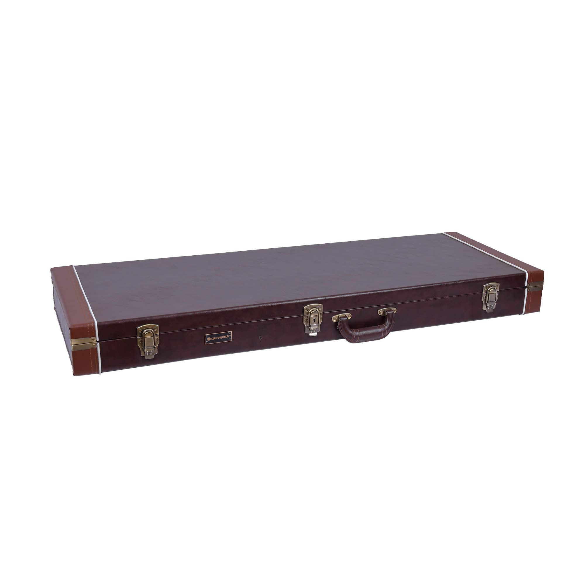 Crossrock Hardshell Wood Case For Jazzmaster/Jaguar Style Electric Guitars Brown(Crw600Jmbr)