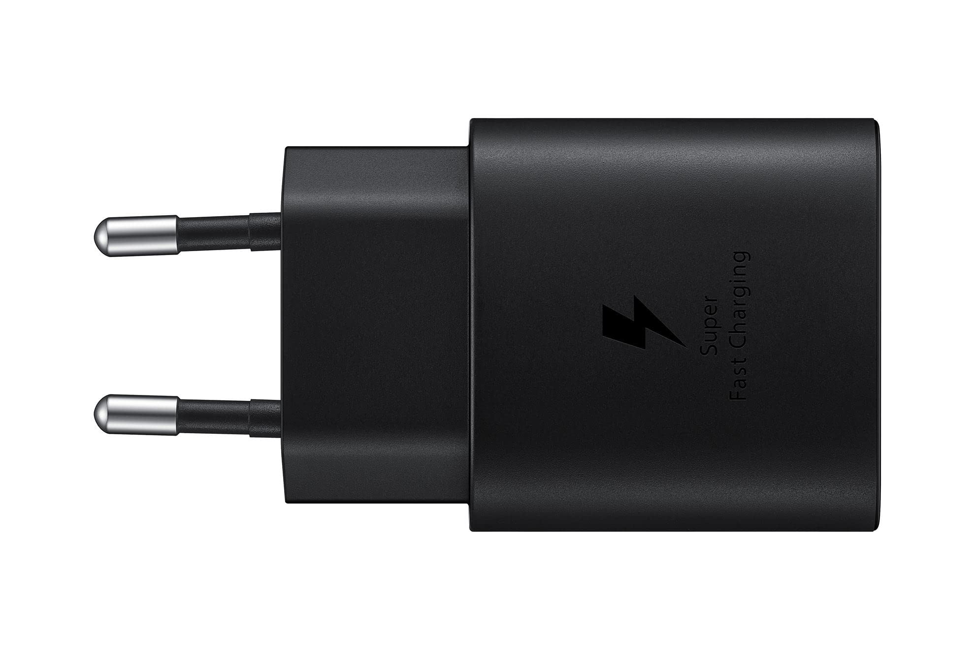 Samsung EP-TA800XBEGWW Charger, USB Type A (25W), Fast Charging Technology, Black - Type C Cable Included