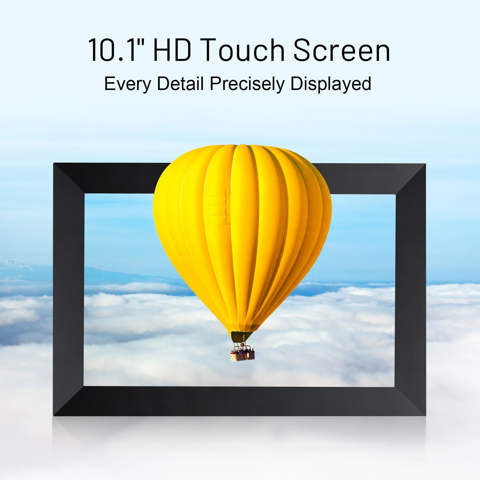 Aeezo 10.1 Inch Wifi Digital Picture Frame, Ips Touch Screen Smart Cloud Photo Frame With 32Gb Storage, Auto Rotate Easy Setup T