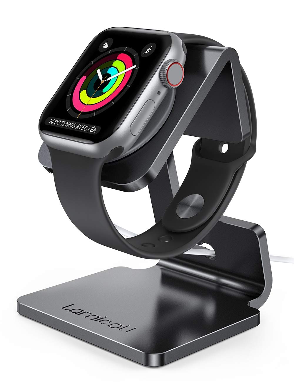 Lamicall Watch Stand for Apple Watch Magnetic Fast Charger   Desk Watch Charging Stand Holder Dock for Apple Watch Series SE 10 9 8 7 6 5 4 3 2 1, Series Ultra(49mm 46mm 45mm 44mm 42mm 41mm 40mm 38mm)