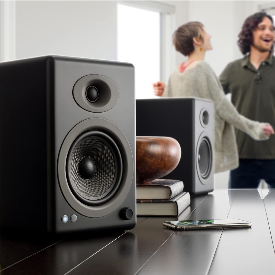 Audioengine Bookshelf Speakers   A5 150W Bluetooth Powered Speakers For Home Theaters And Studios