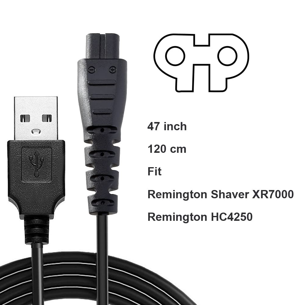 Wahfox Charger Cord For Remington Shaver Charger Cord Usb Cable Power Cord For Remington Xr7000 Hc4250 Charger Cord (Usb Charger