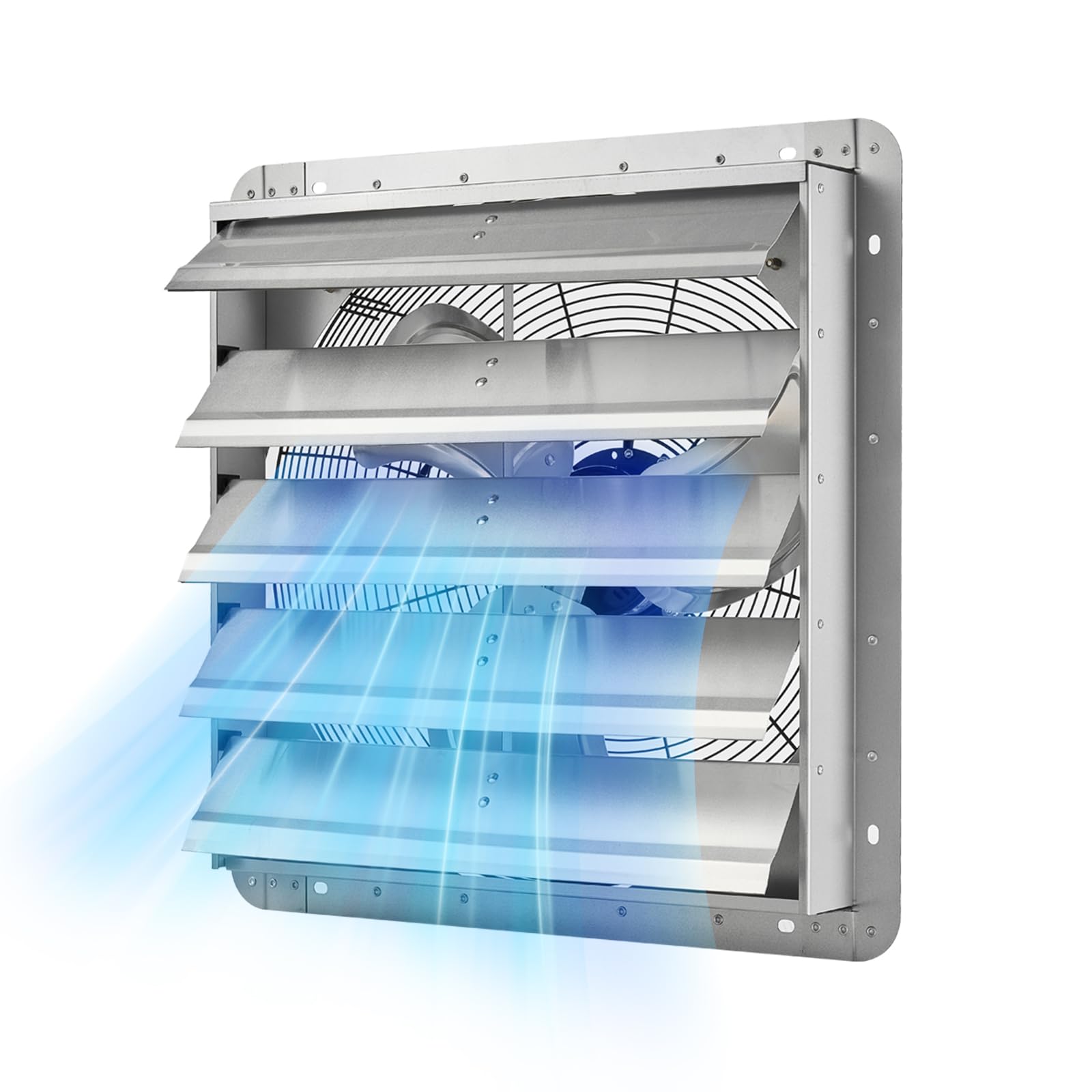 VEVOR 20 inch Shutter Exhaust Fan, Wall Mounted Attic Vent Fan with 3000 CFM Airflow, AC Motor, Heavy-duty Steel Construction, L