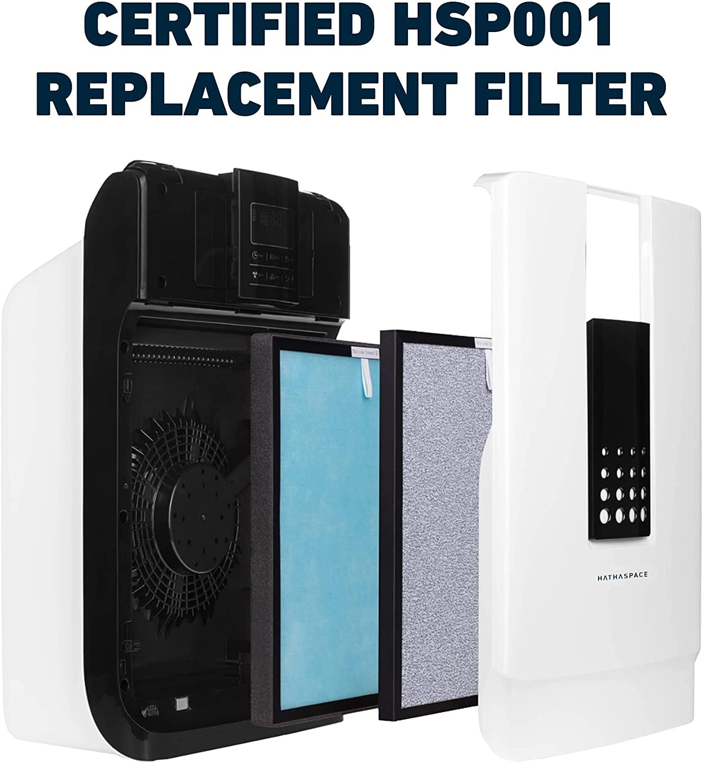Hathaspace Hsp001 True Hepa Filter Replacement, 4-Stage Air Purifier Filter With Activated Carbon, Pre-Filter & Cold Catalyst, C