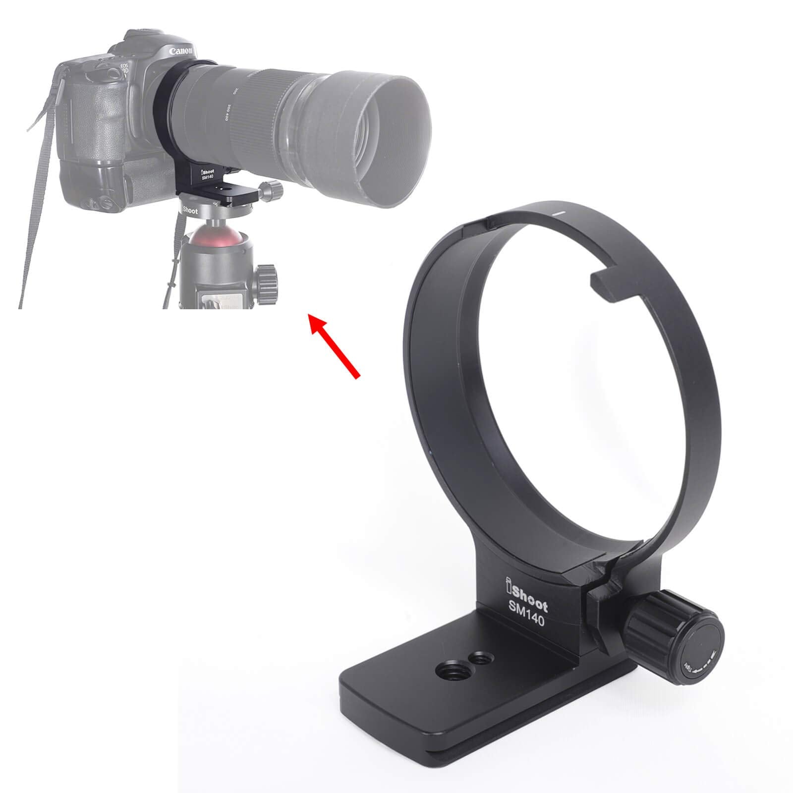 Ishoot Tripod Mount Ring, Lens Collar Support Compatible With Sigma 100 400Mm F/5 6.3 Dg Os Hsm Contemporary Lens (Ef/F Mount), 