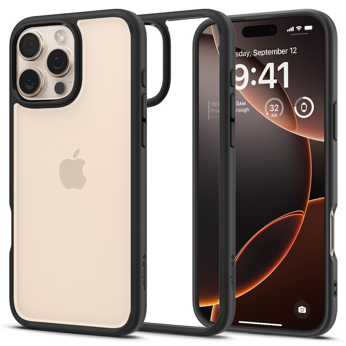 Spigen Ultra Hybrid Designed For Iphone 16 Pro Max Case [Not Compatible With Magsafe], [Anti Yellowing], [Military Grade Protect