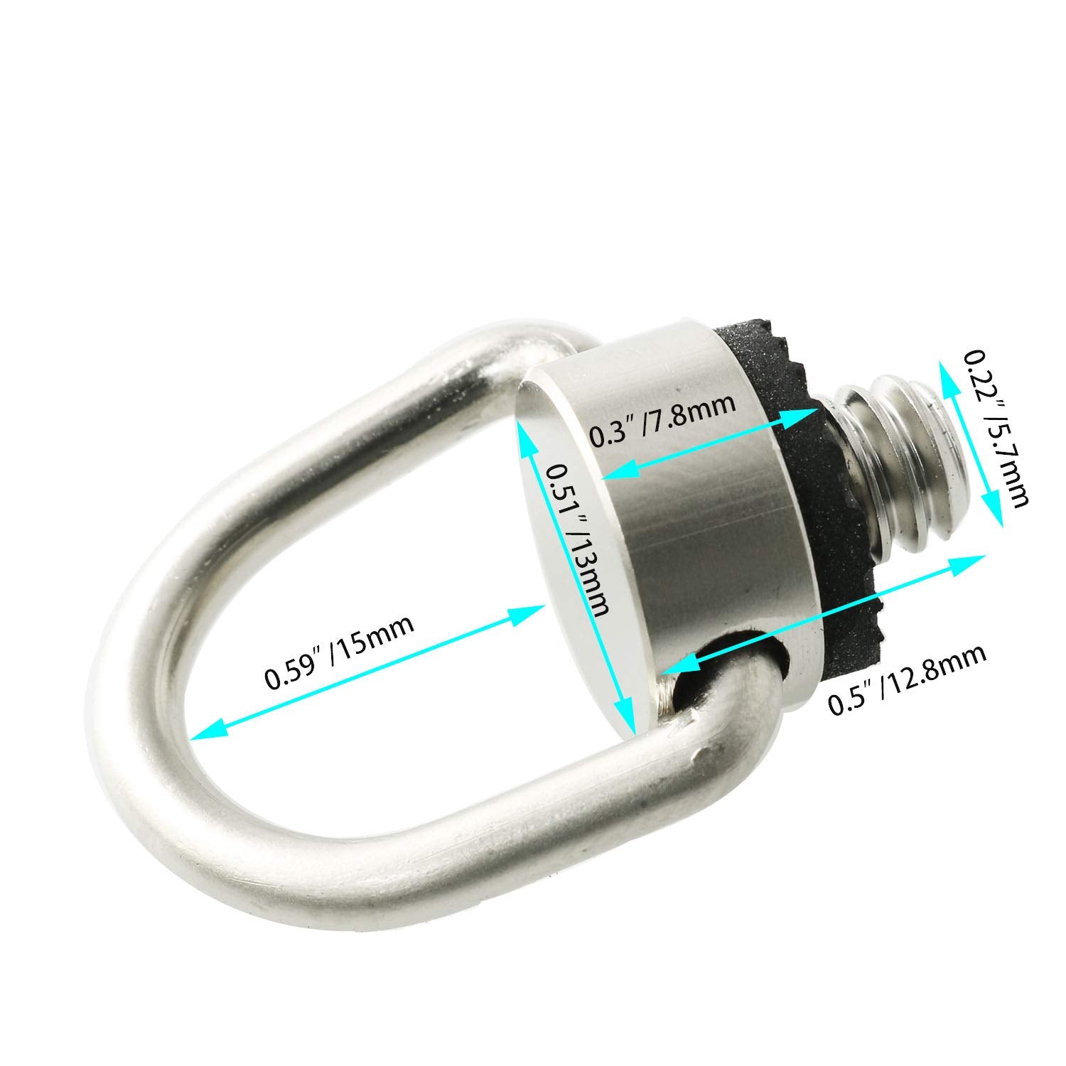 Dttra Stainless Steel D Ring Screw Hinged Holder Camera Fixing Screw 1/4'' 20 Thread Quick Release Wrist Strap Sling For Tripod