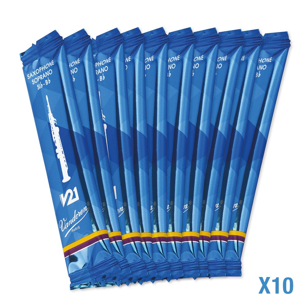 Vandoren Sr803 Sop Sax V21 Reeds Strength 3; Box Of 10