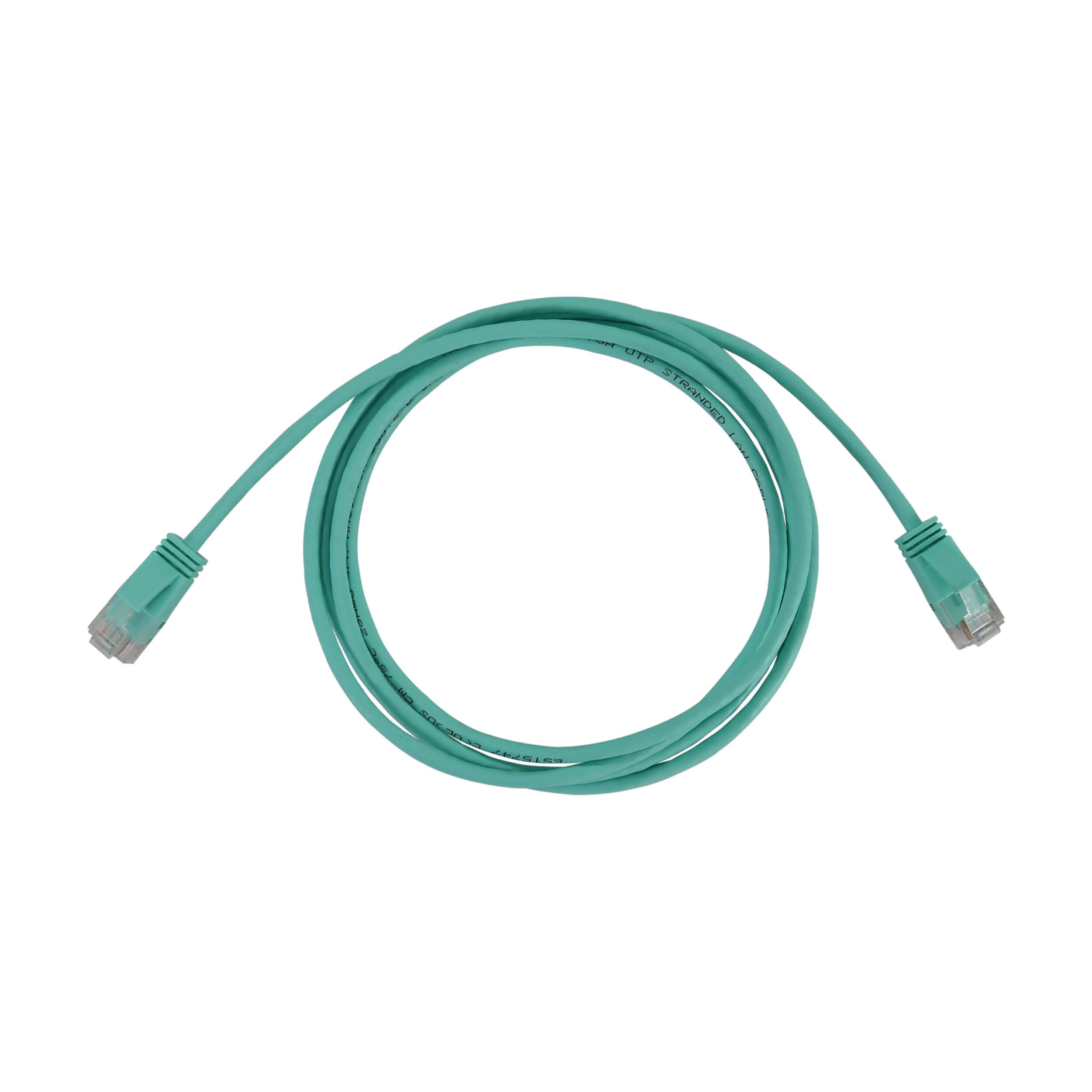 Cat6A Ethernet Cbl Aqua 5'