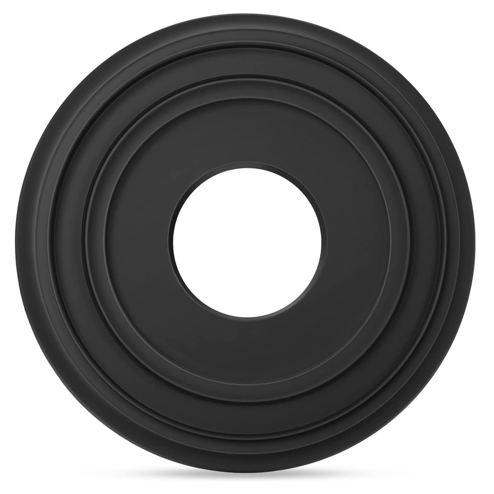 Canomo One Piece Classic Ceiling Medallion Polyurethane Ceiling Fan Medallion Chandelier Medallion, 12 3/8''Od X 4''Id X 7/8''P,