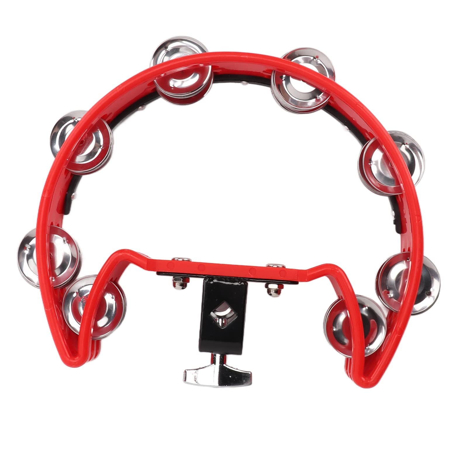 Tambourine, 8 Sets Metal Jingles Durable Single Row Bells Drum Easy Operation for Percussion Teaching