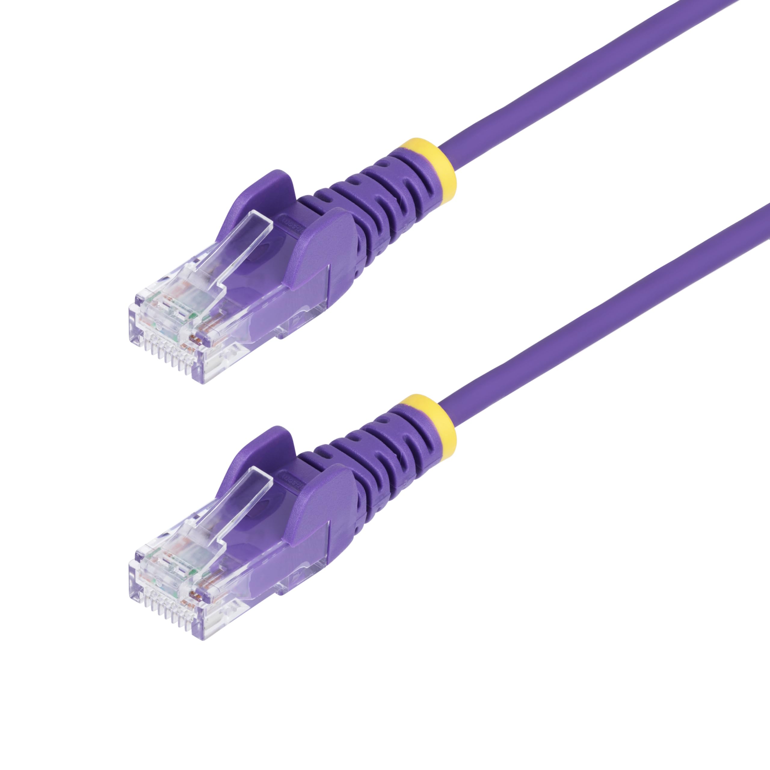 5Ft Purple Slim Cat6 Ethernet Cable, Snagless, 100W Poe, Utp, Lszh, 28Awg Bare C
