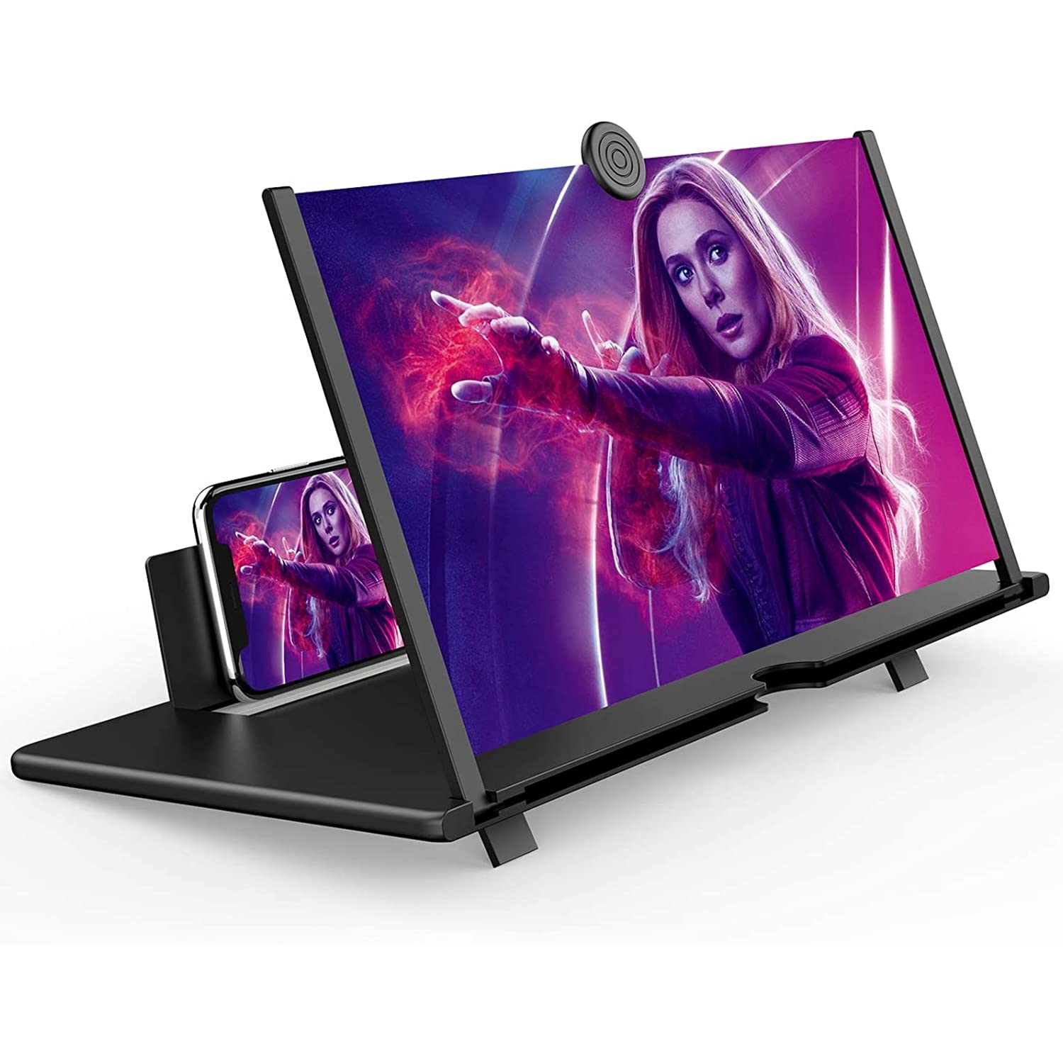 16' Screen Magnifier For Cell Phone   3D Hd Magnifing Screen Enlarger Projector For Movies Videos And Gaming   Foldable Phone Stand Holder With Screen Amplifier Compatible With All Smartphones